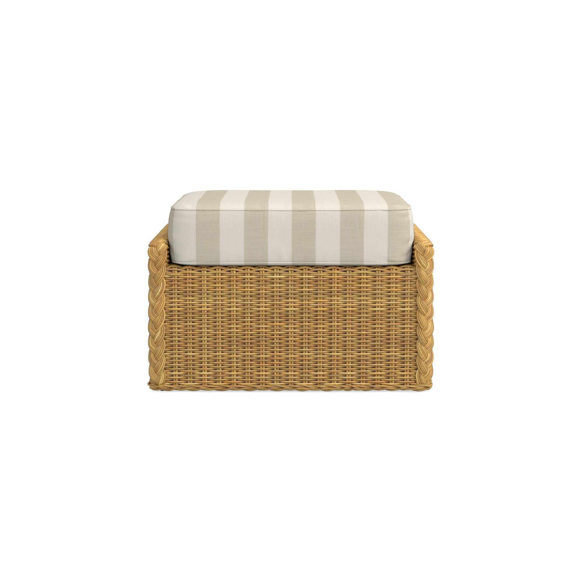 AERIN East Hampton Outdoor Coffee Table Ottoman Cushions