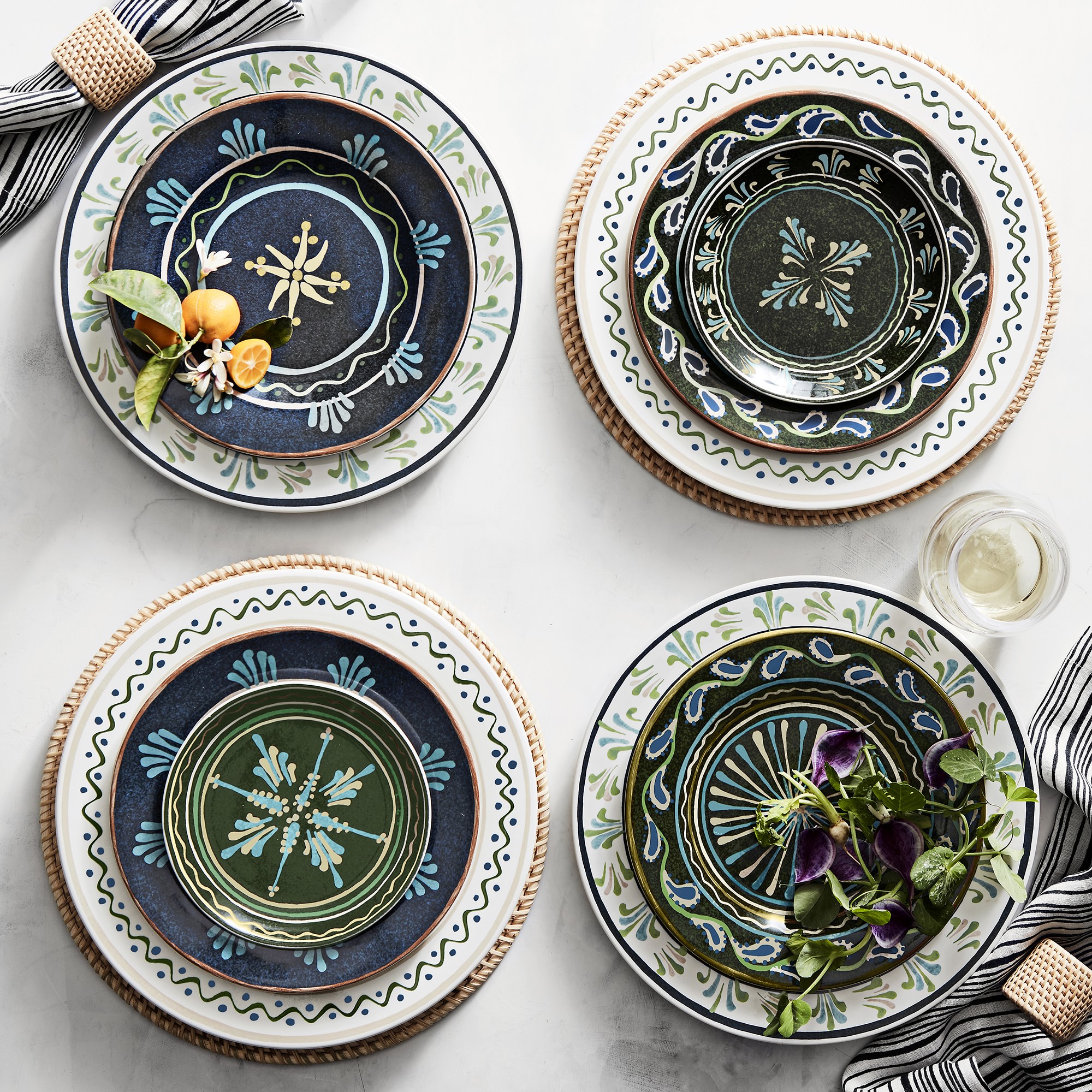 Light Woven Napkin Rings, Set of 4