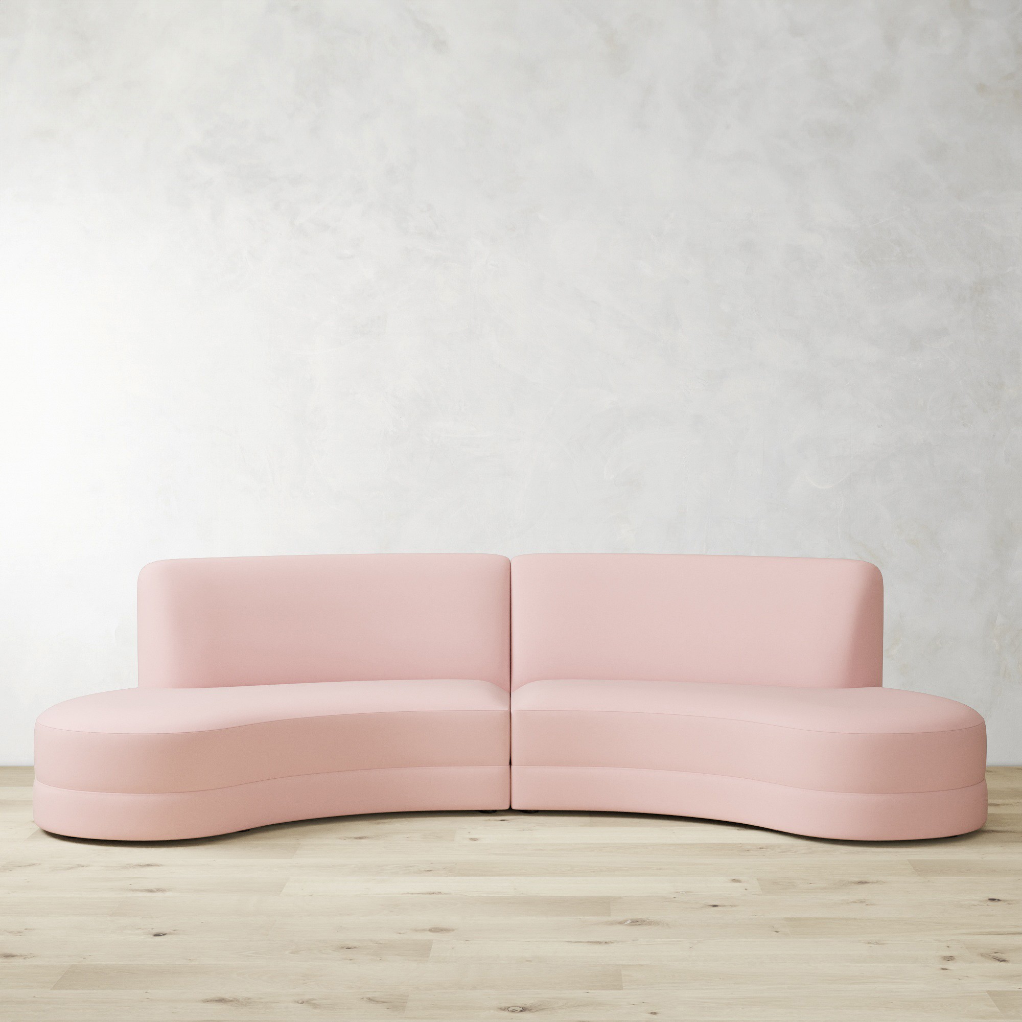 Capri 2-Piece Bumper Armless Sectional (132