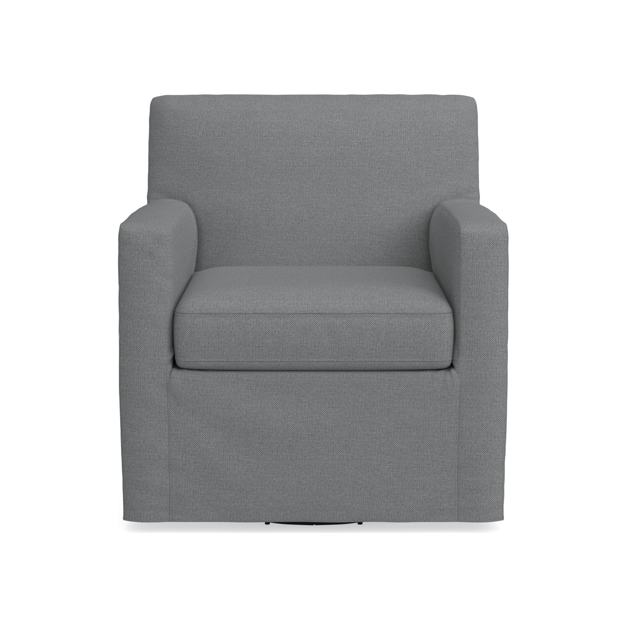 Brighton Slipcovered Swivel Armchair