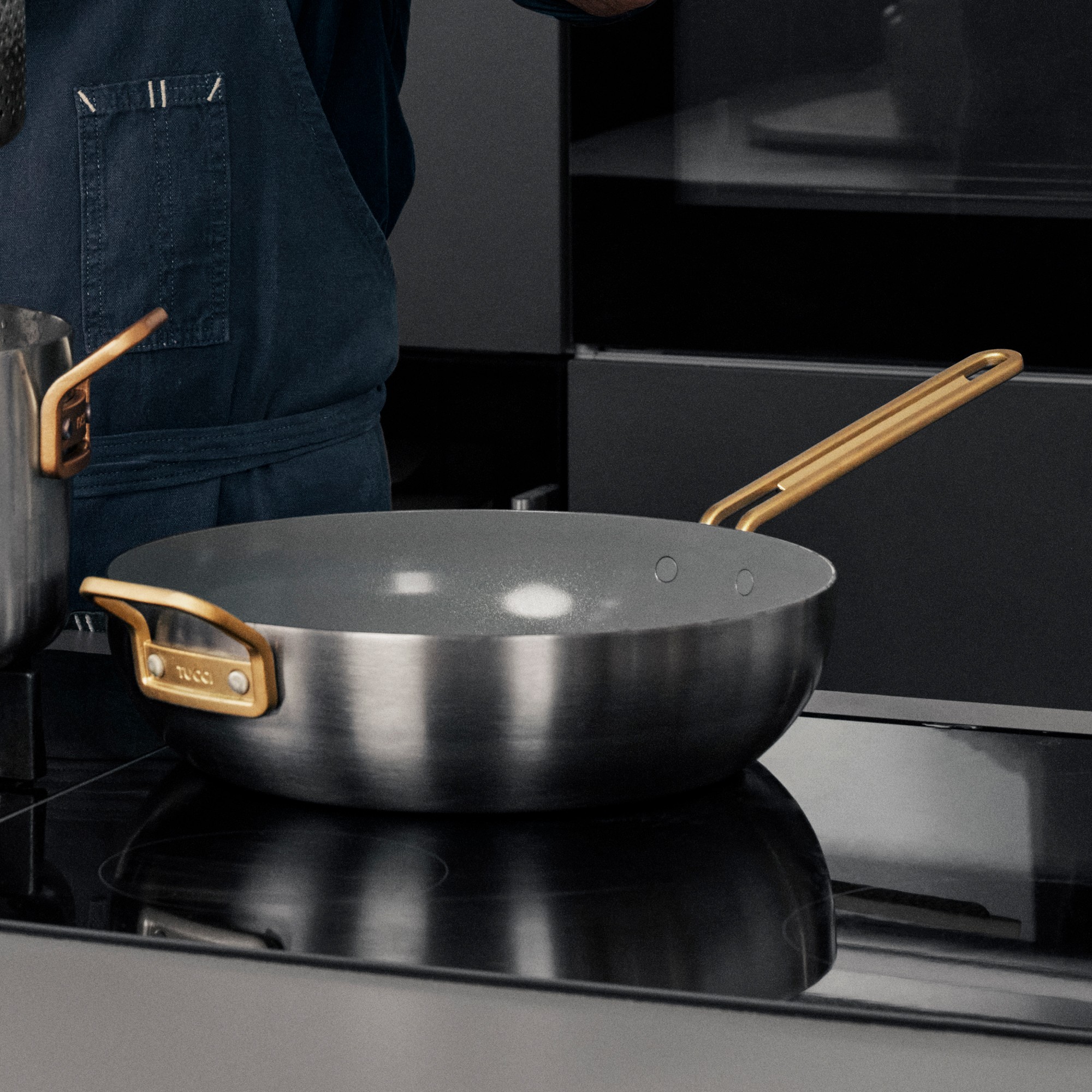 GreenPan™ Stanley Tucci™ Stainless-Steel Ceramic Nonstick Essential Stanley Pan, 6 1/2-Qt.