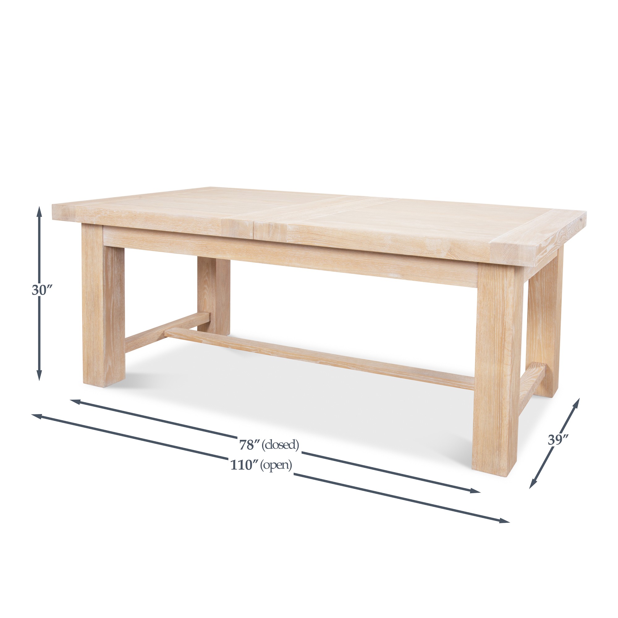 Bahaus Extendable Rectangular Dining Table (78