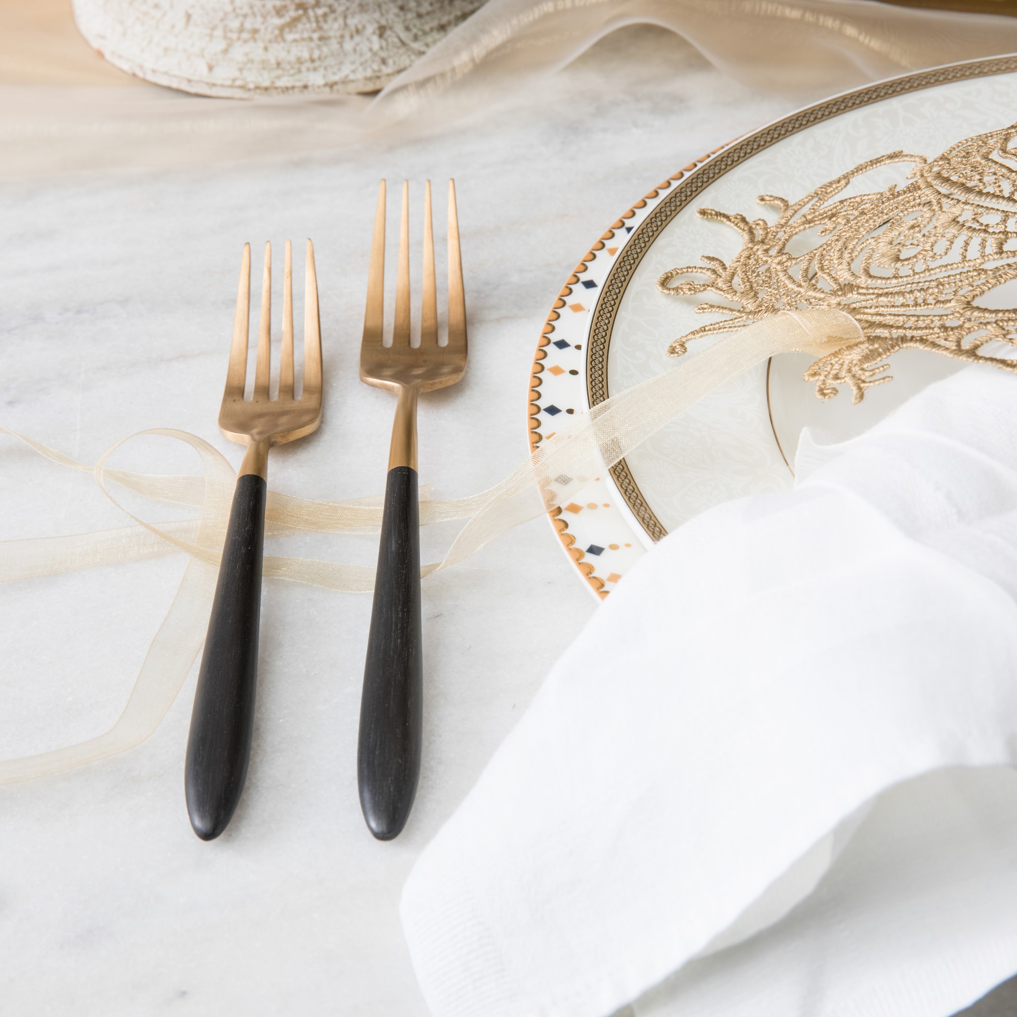 Fortessa Velo Two-Toned 5-Piece Flatware Sets