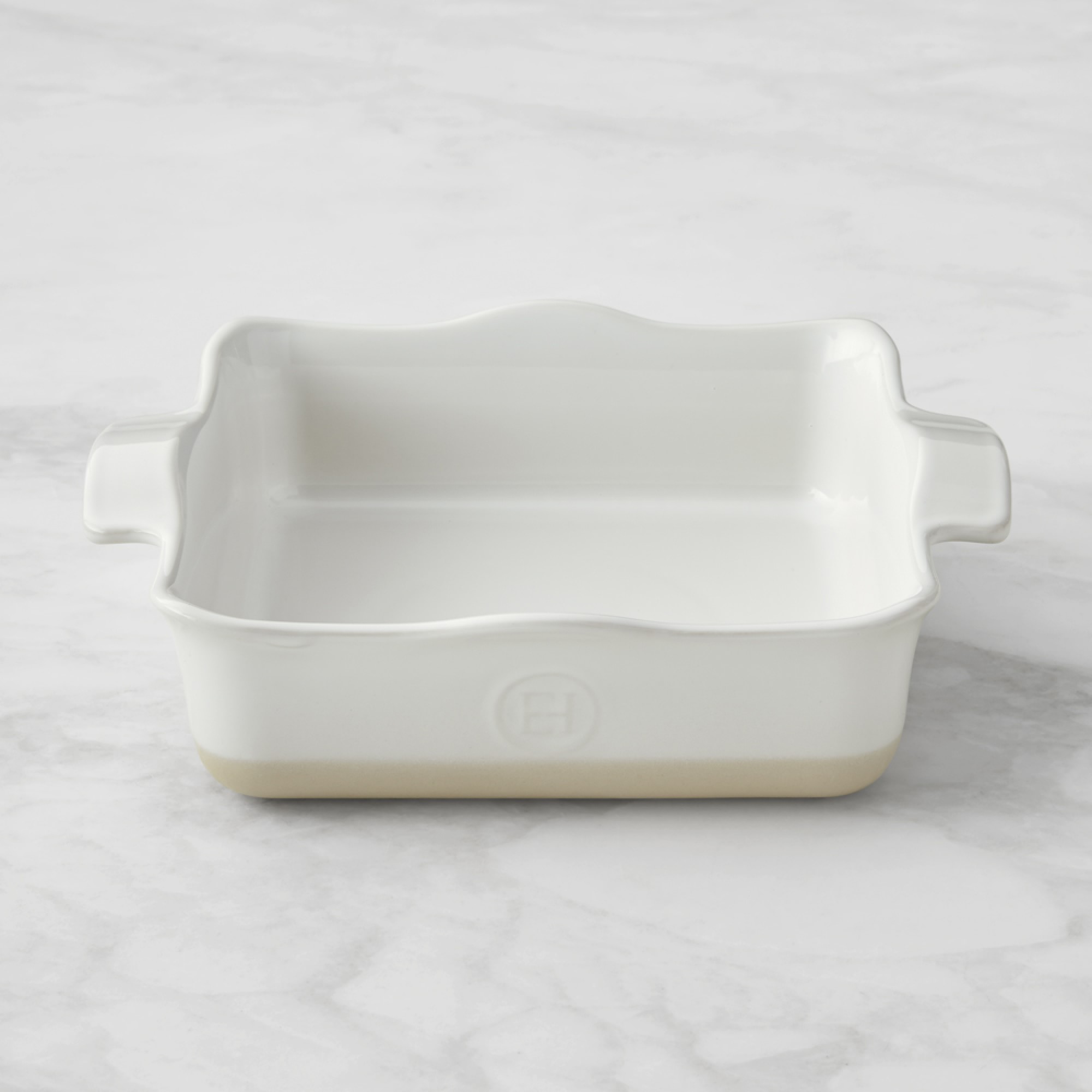 Emile Henry French Ceramic Ruffled Square Baker, 2-Qt.