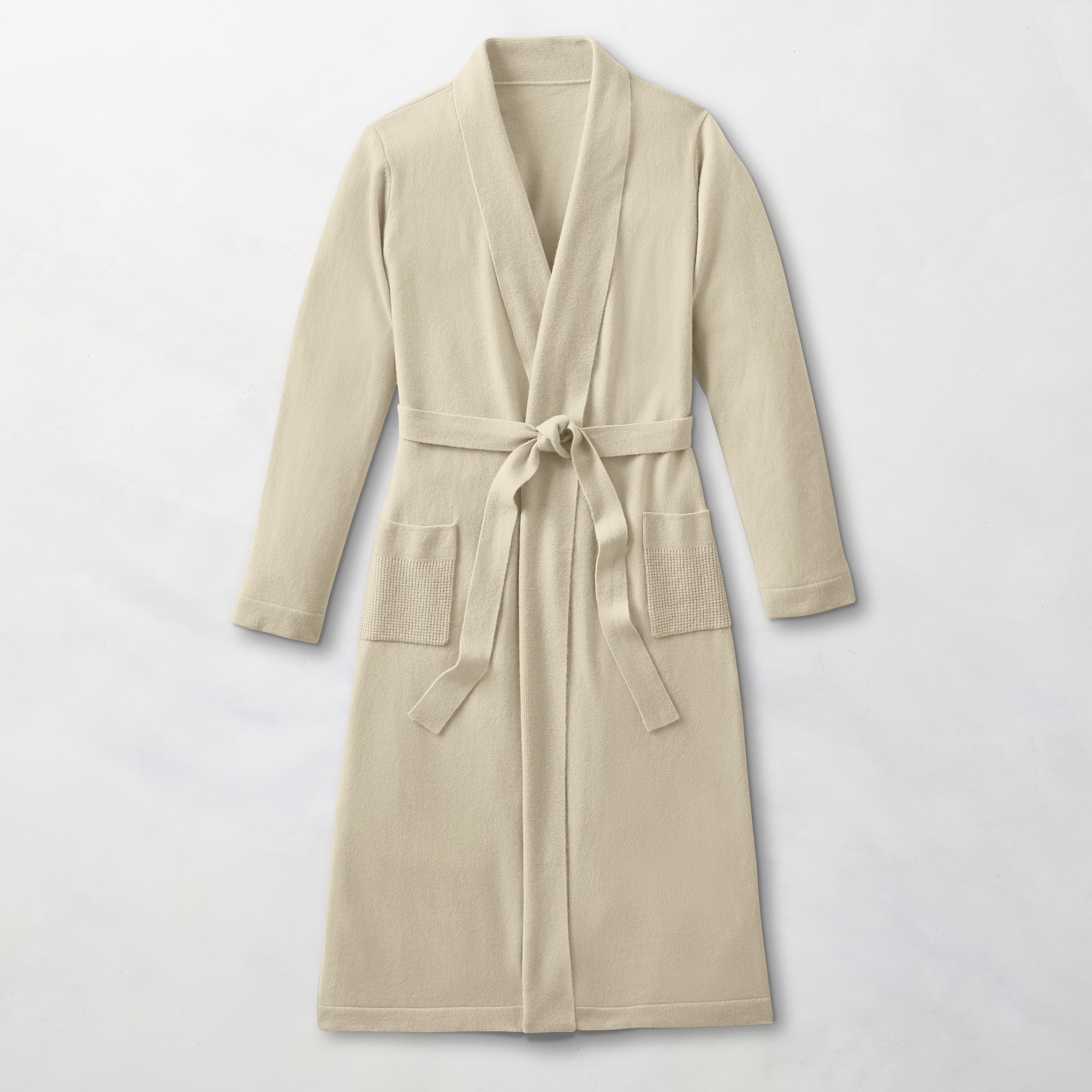 Chambers® Long Cashmere Robe, Ivory