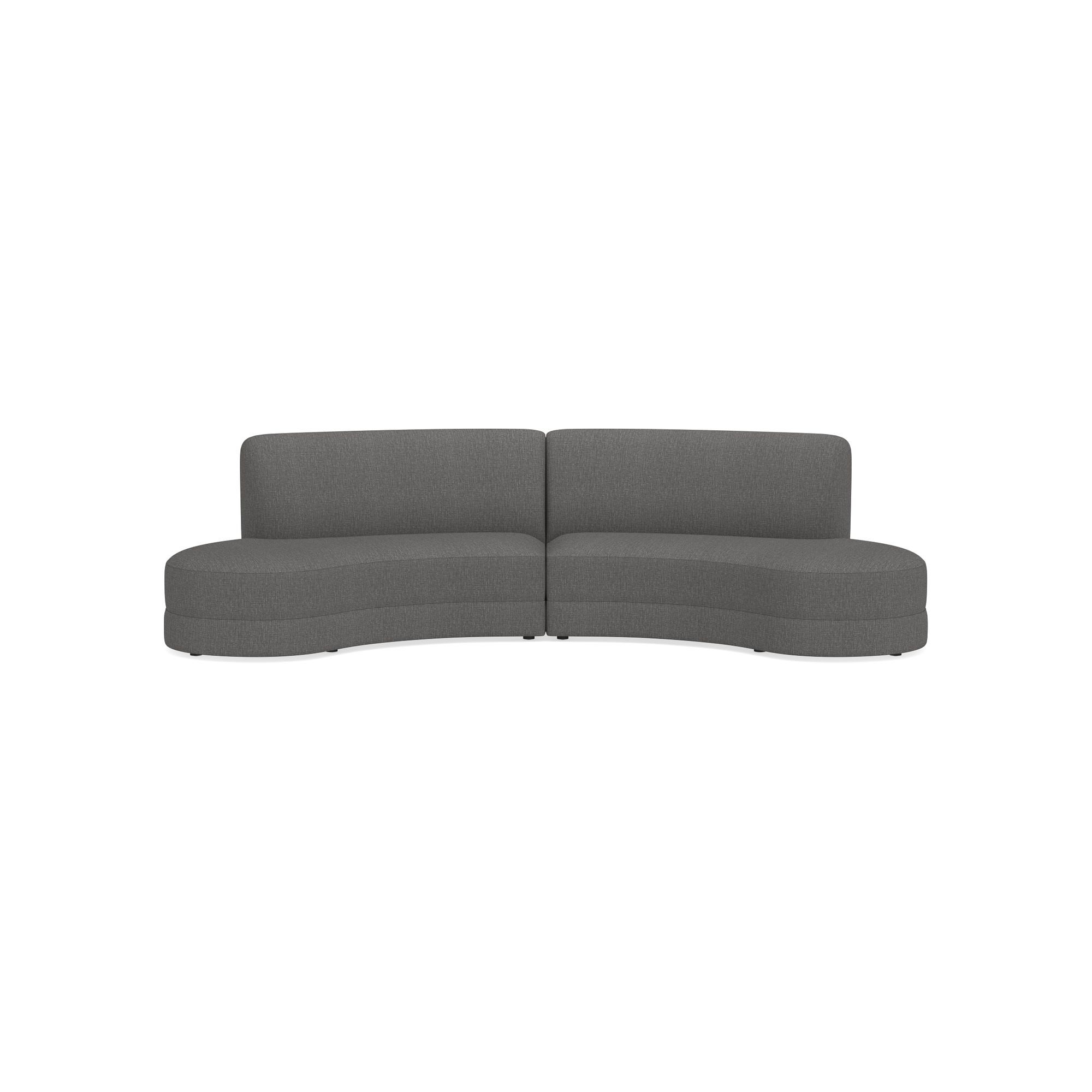 Capri 2-Piece Bumper Armless Sectional (132