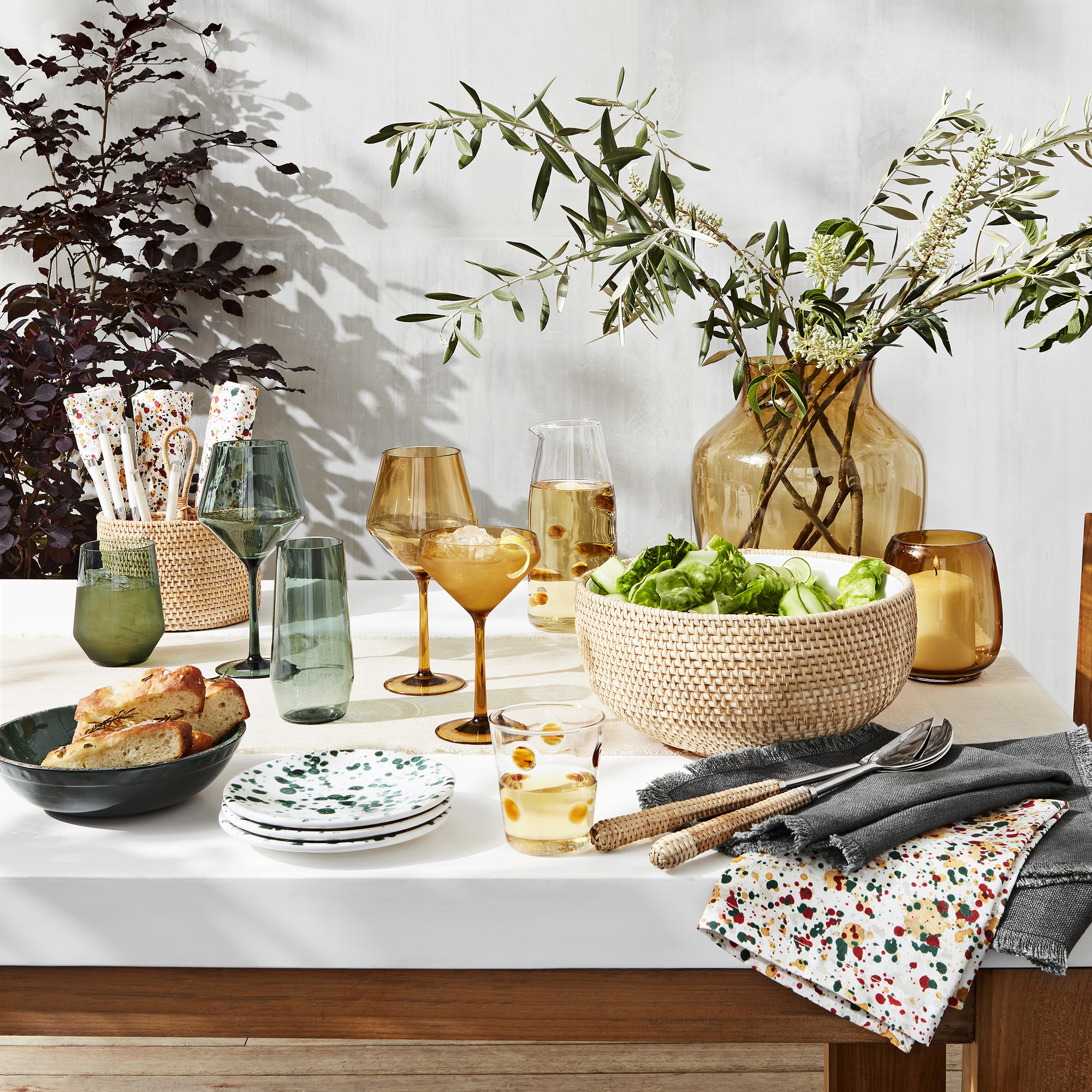 Light Woven Utensil Caddy