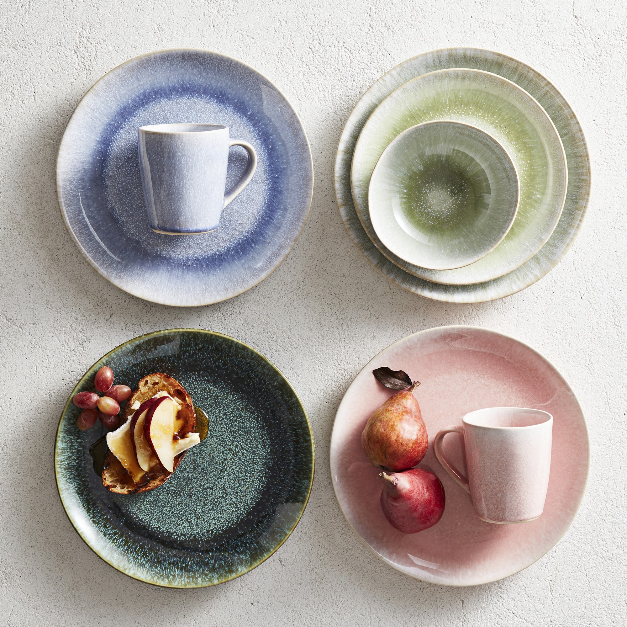 Cyprus Reactive Glaze Dinner Plates