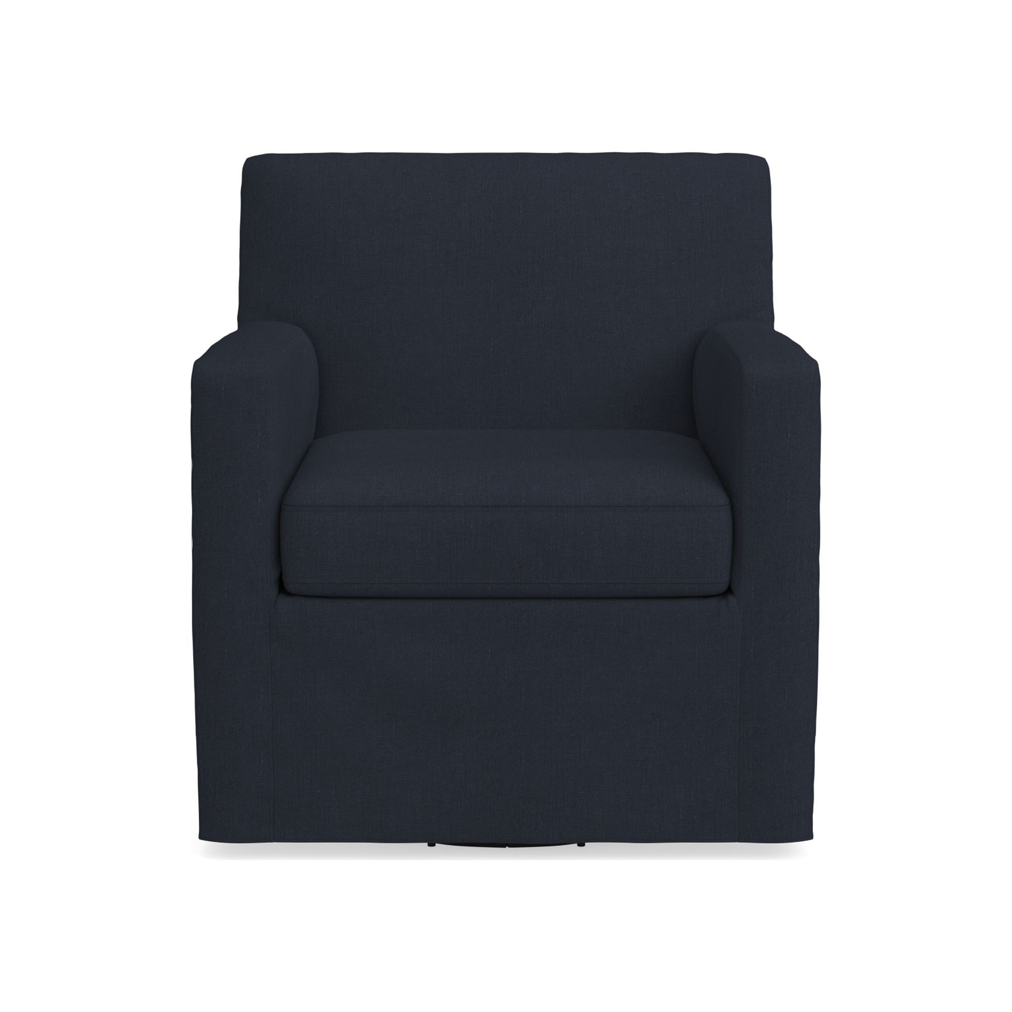 Brighton Slipcovered Swivel Armchair