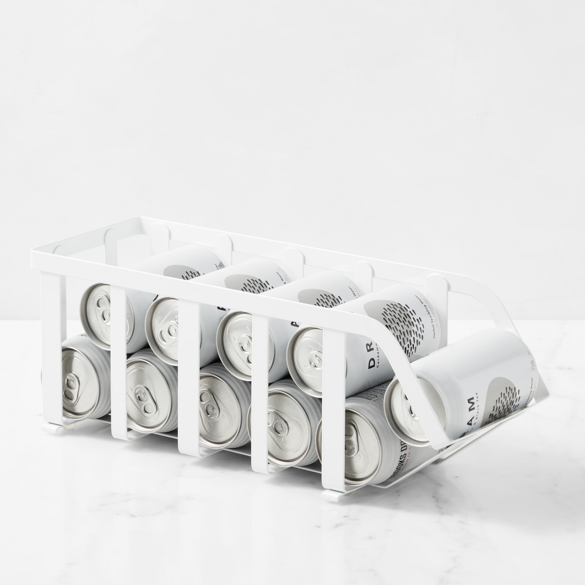 Hold Everything Metal Powder Coat Soda Can Bin