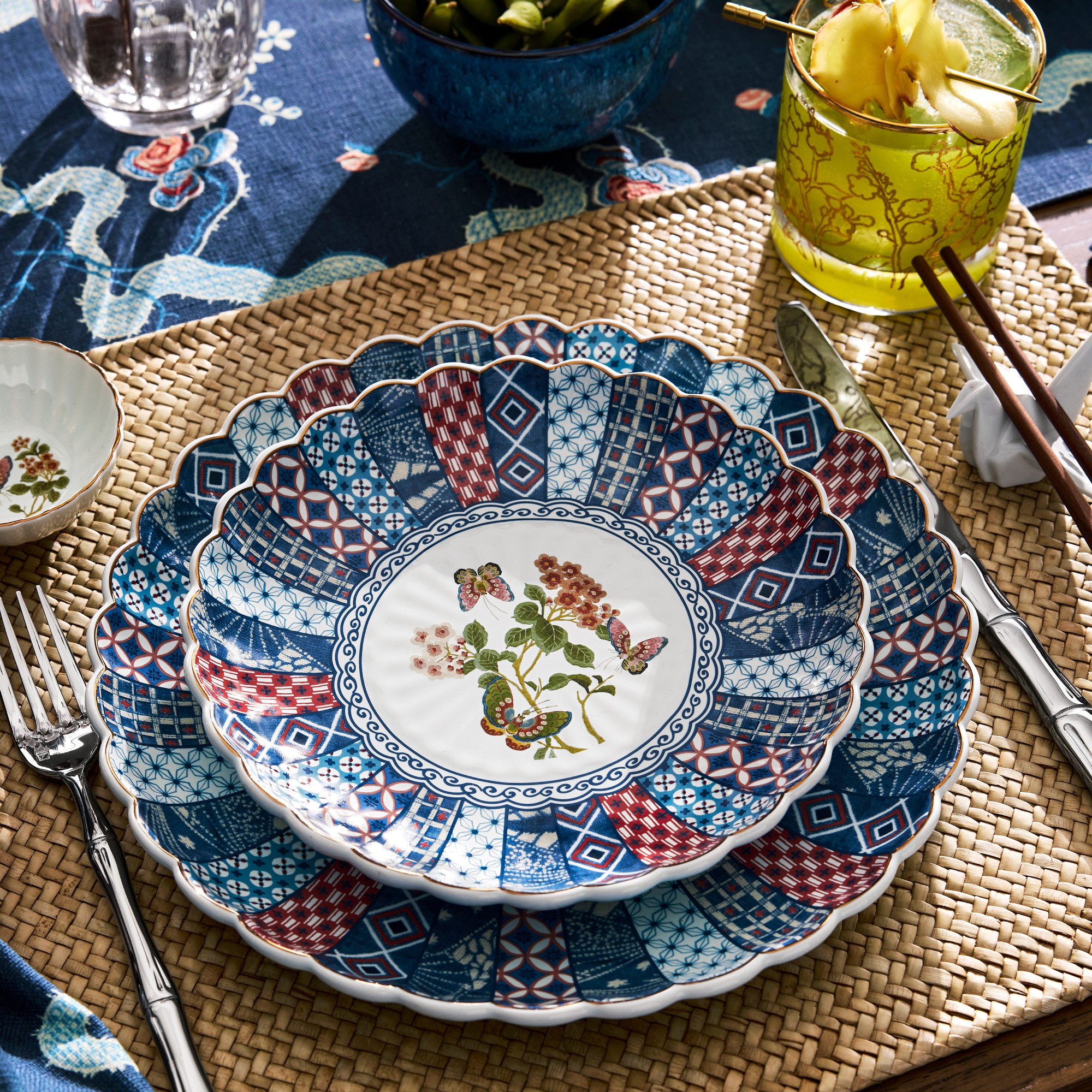 Embroidered Blossom Table Runner