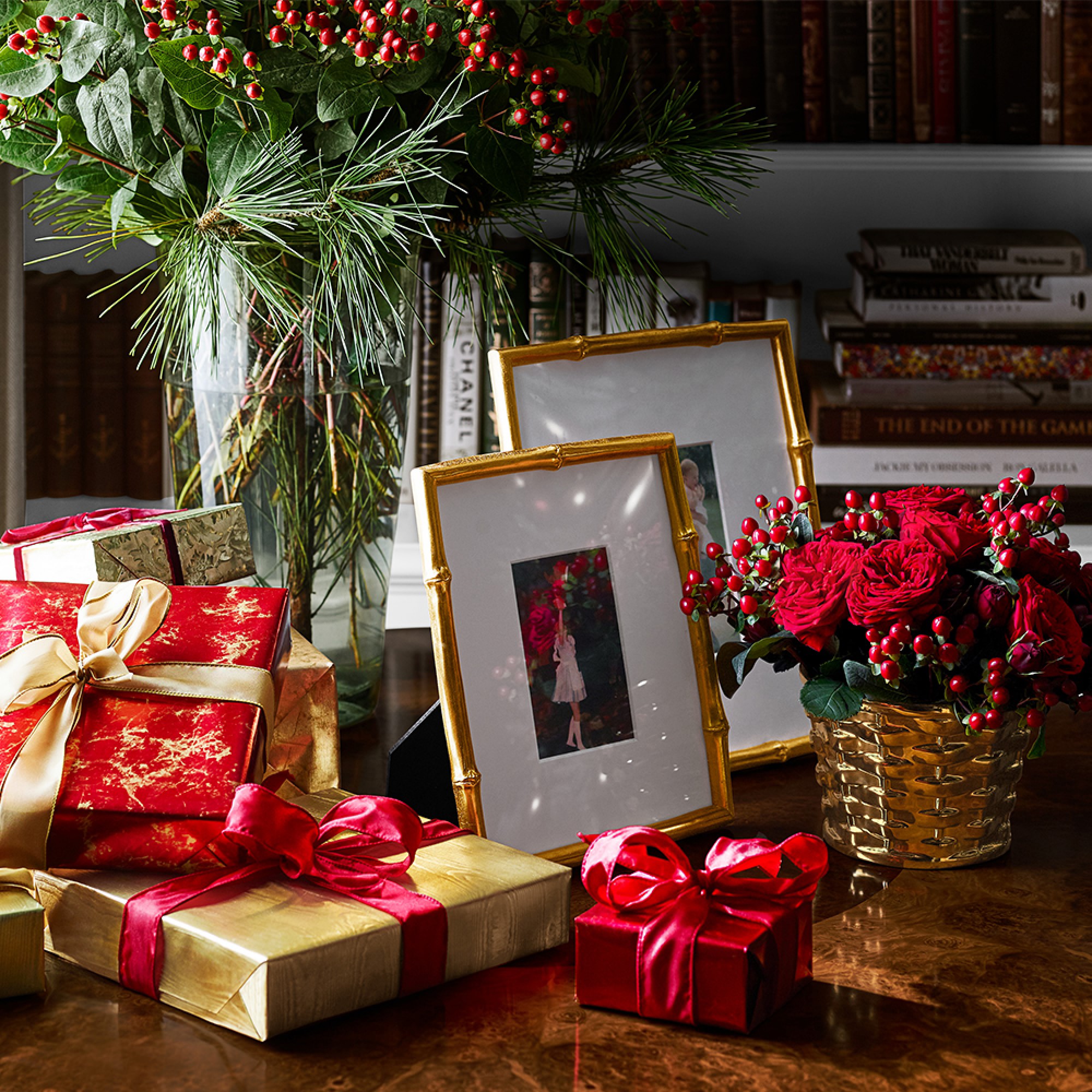 AERIN Gilded Bamboo Gallery Frame