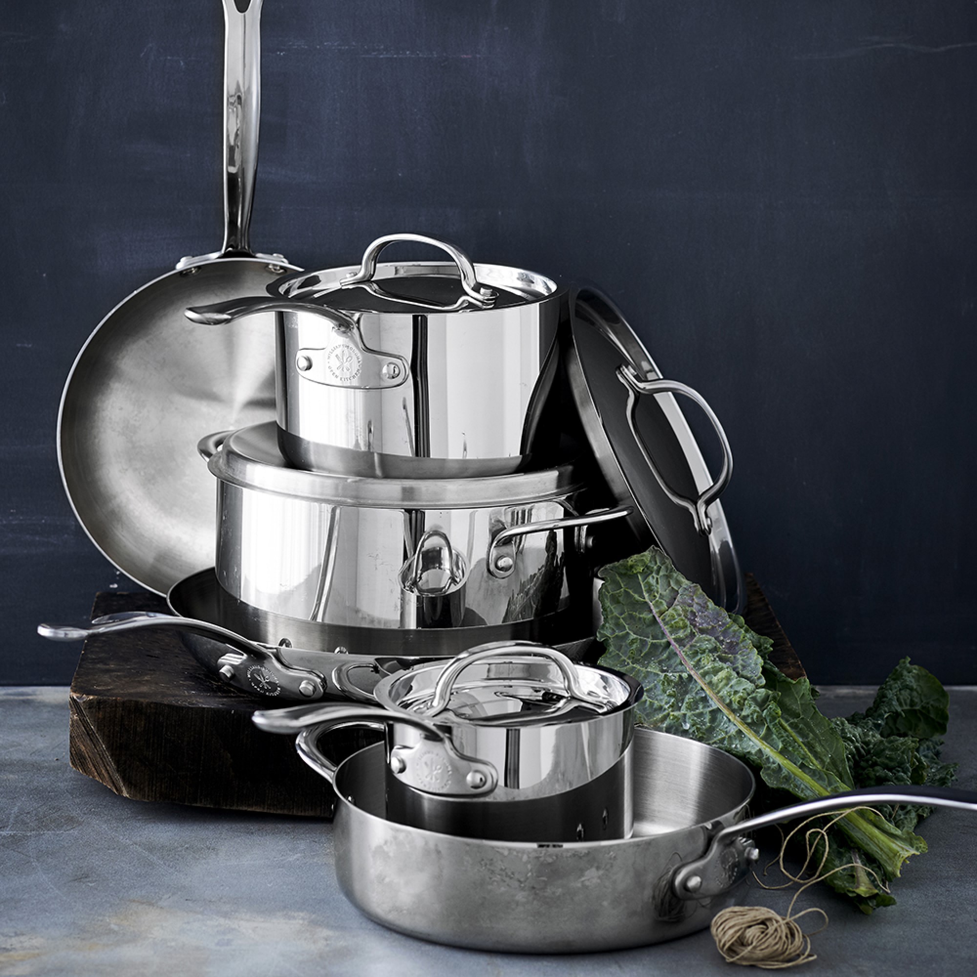 Open Kitchen by Williams Sonoma Stainless-Steel 10-Piece Cookware Set
