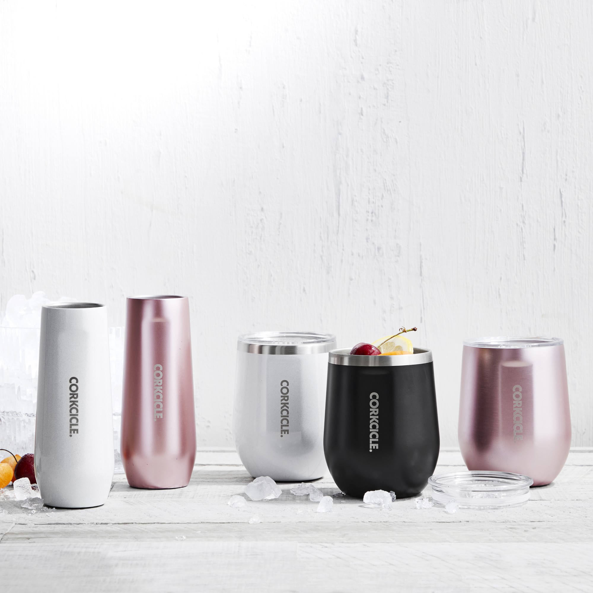 Corkcicle Stemless Champagne Flutes, Set of 2