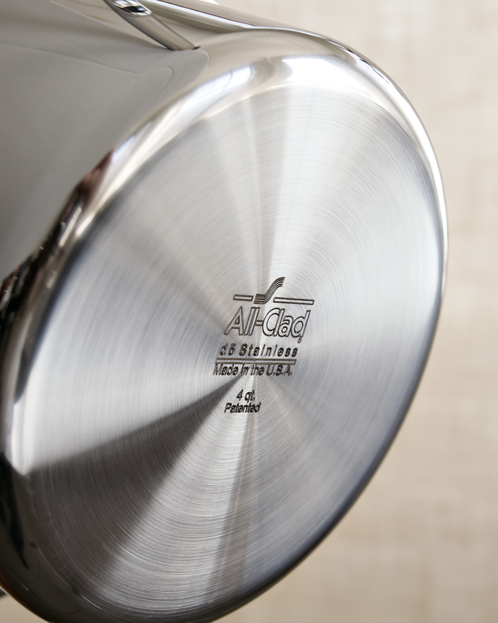 All-Clad D5® Brushed Stainless-Steel Soup Pot, 4-Qt.