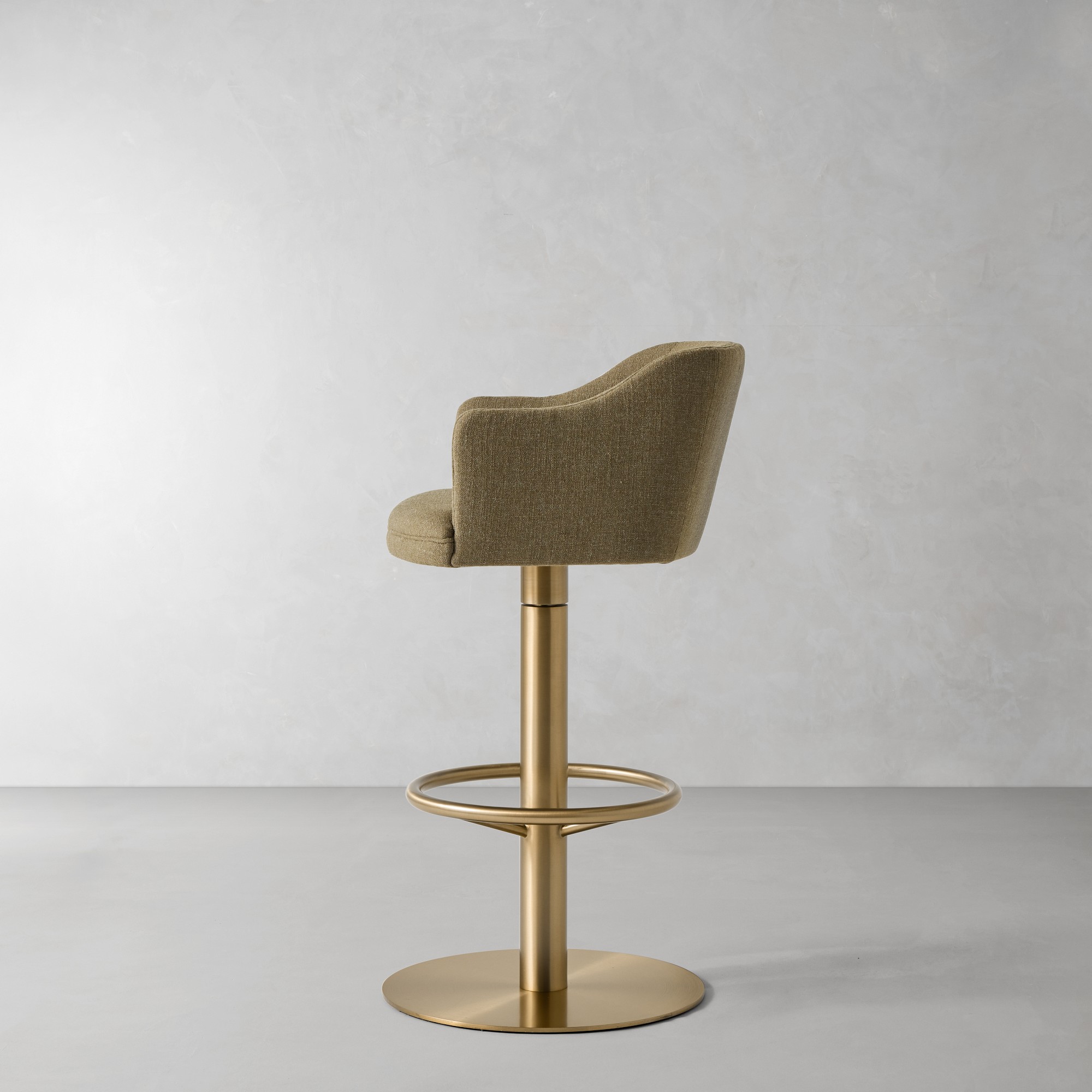 Harding Upholstered Pedestal Counter  & Bar Stool