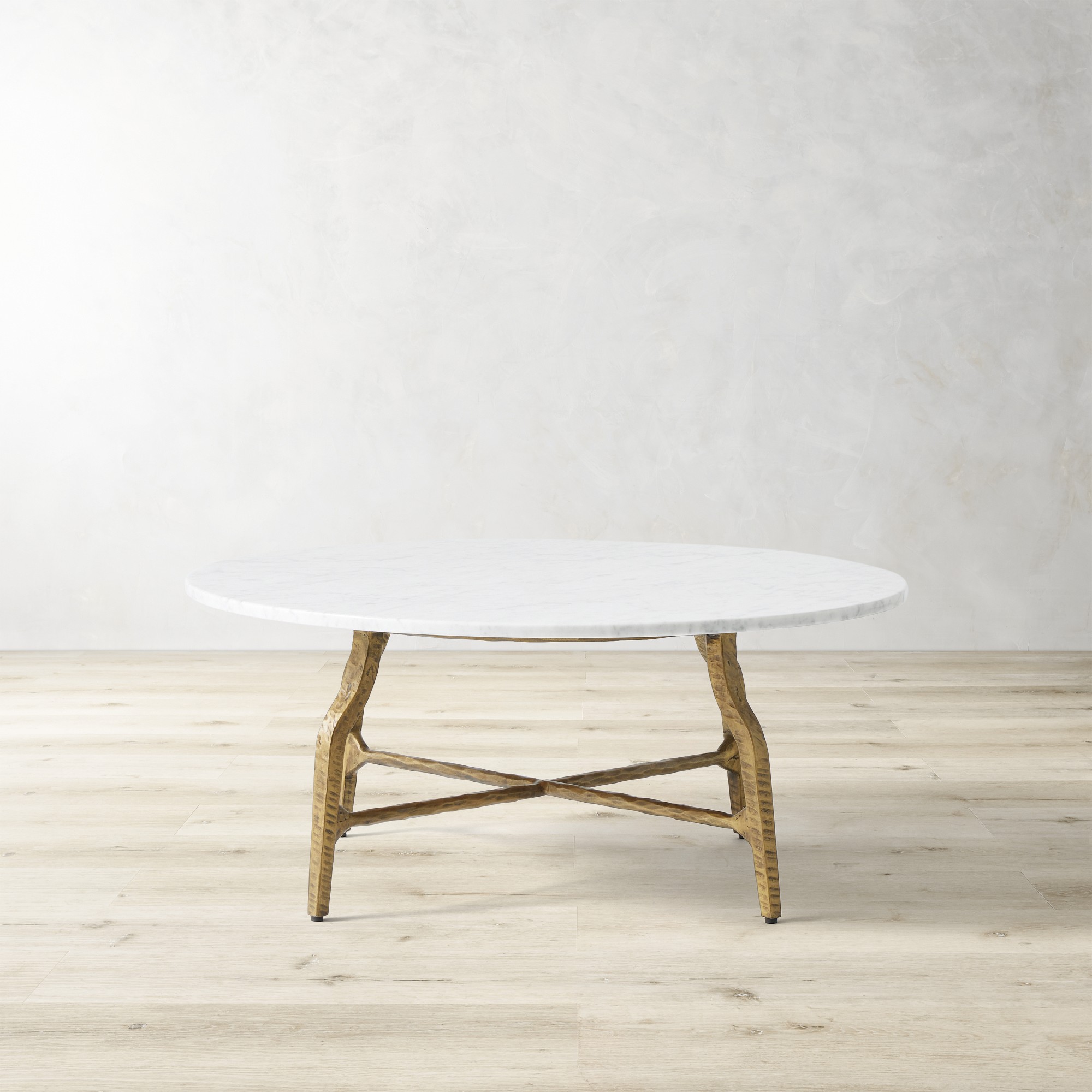 Azurra Hammered Metal Coffee Table (36