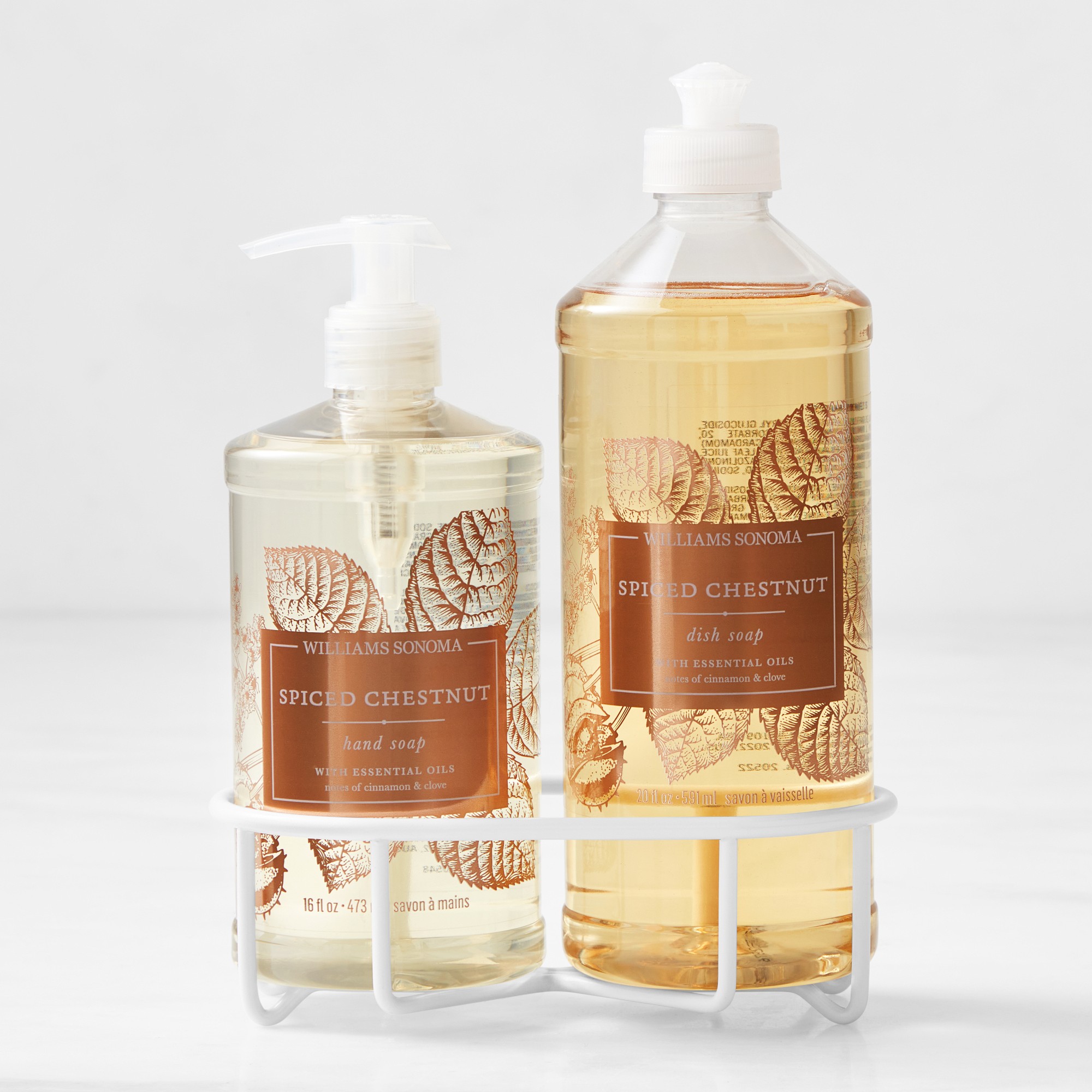 Williams Sonoma Spiced Chestnut Hand Soap & Dish Soap 3-Piece Kitchen Set