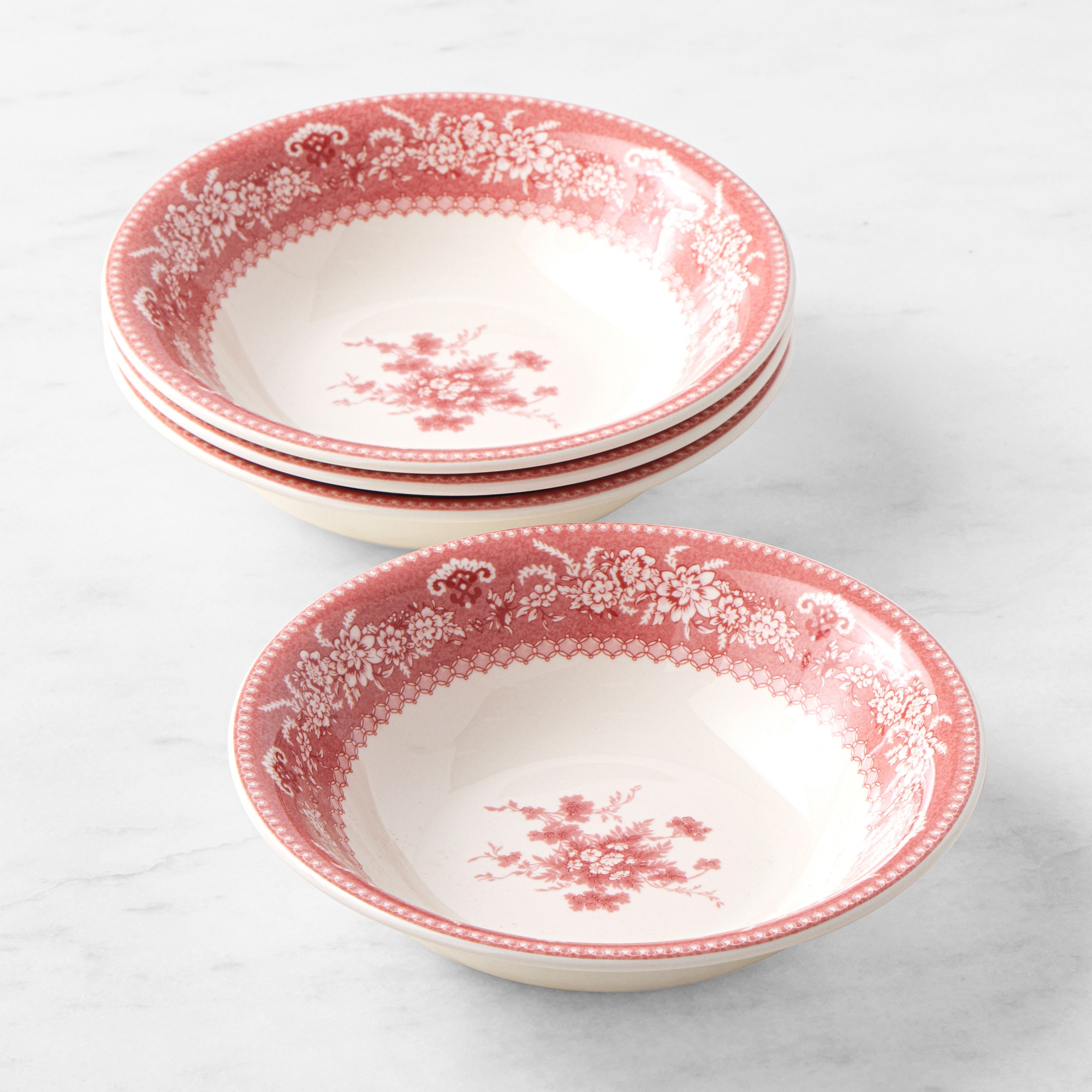 English Floral Salad Bowls