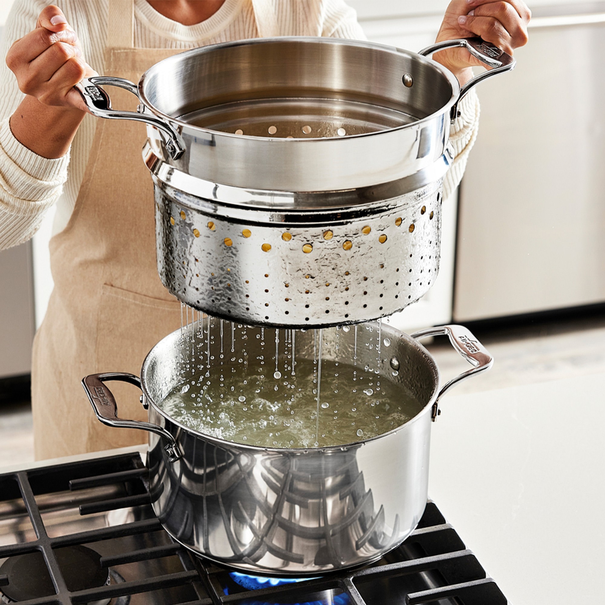 All-Clad Simply Strain Stainless-Steel Multipot