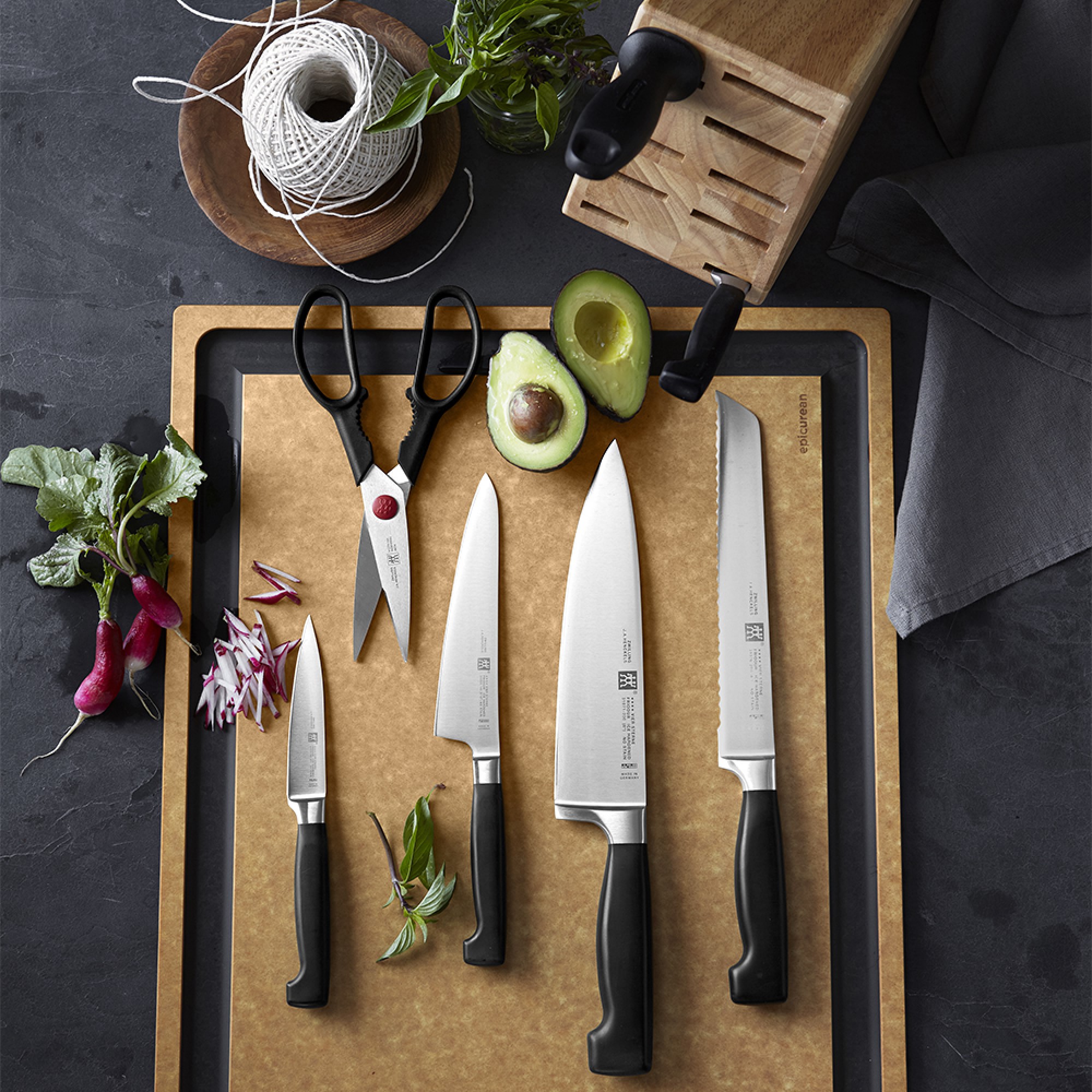 Zwilling Four Star Eco Knife Block, Set of 8