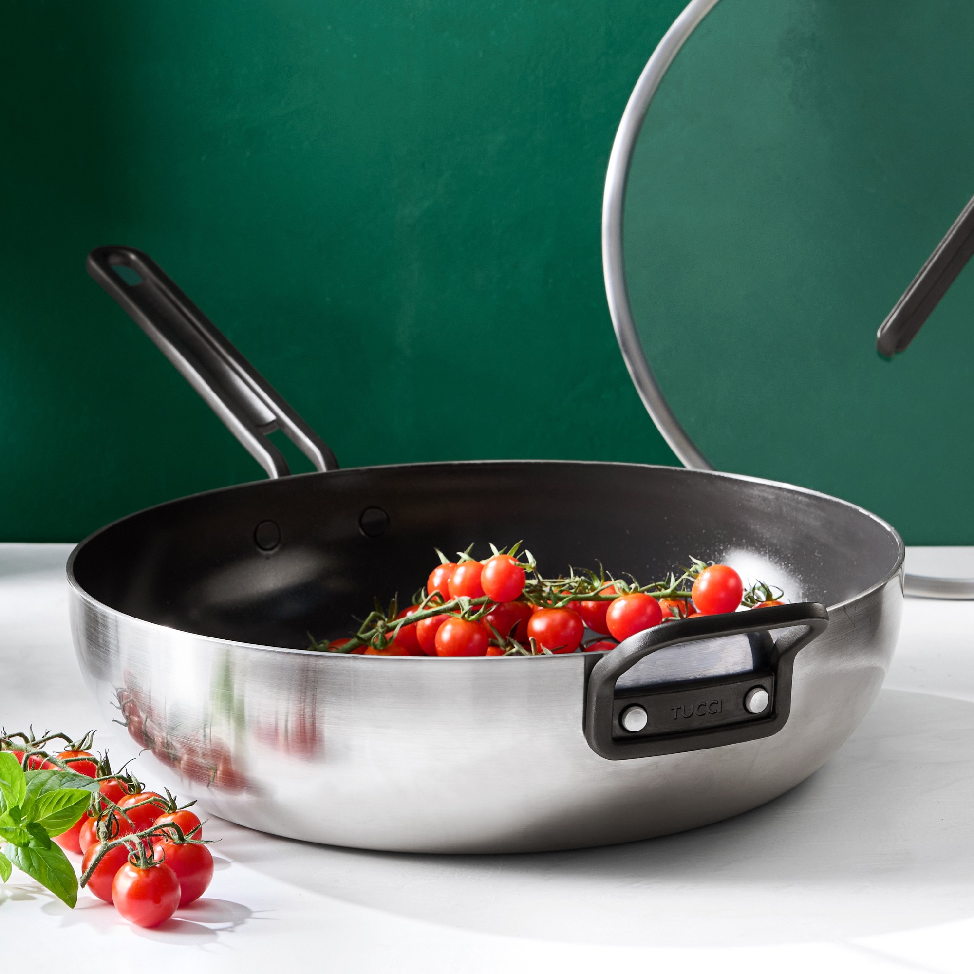 GreenPan™ Stanley Tucci™ Stainless-Steel Ceramic Nonstick Essential Stanley Pan, 6 1/2-Qt.