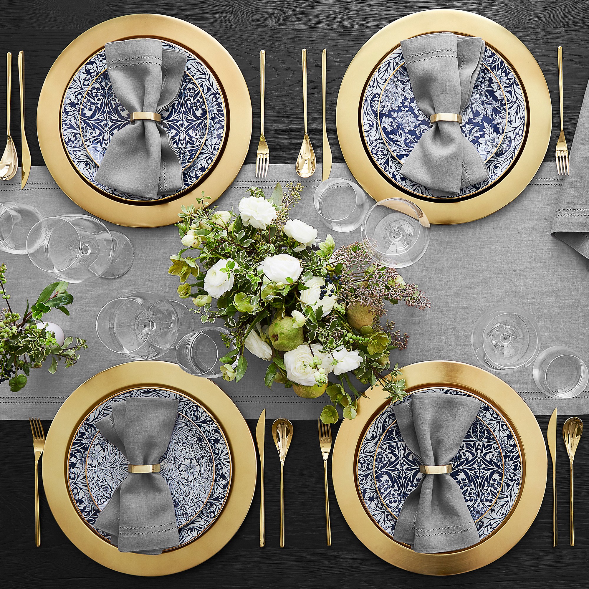 Linen Double Hemstitch Table Runner