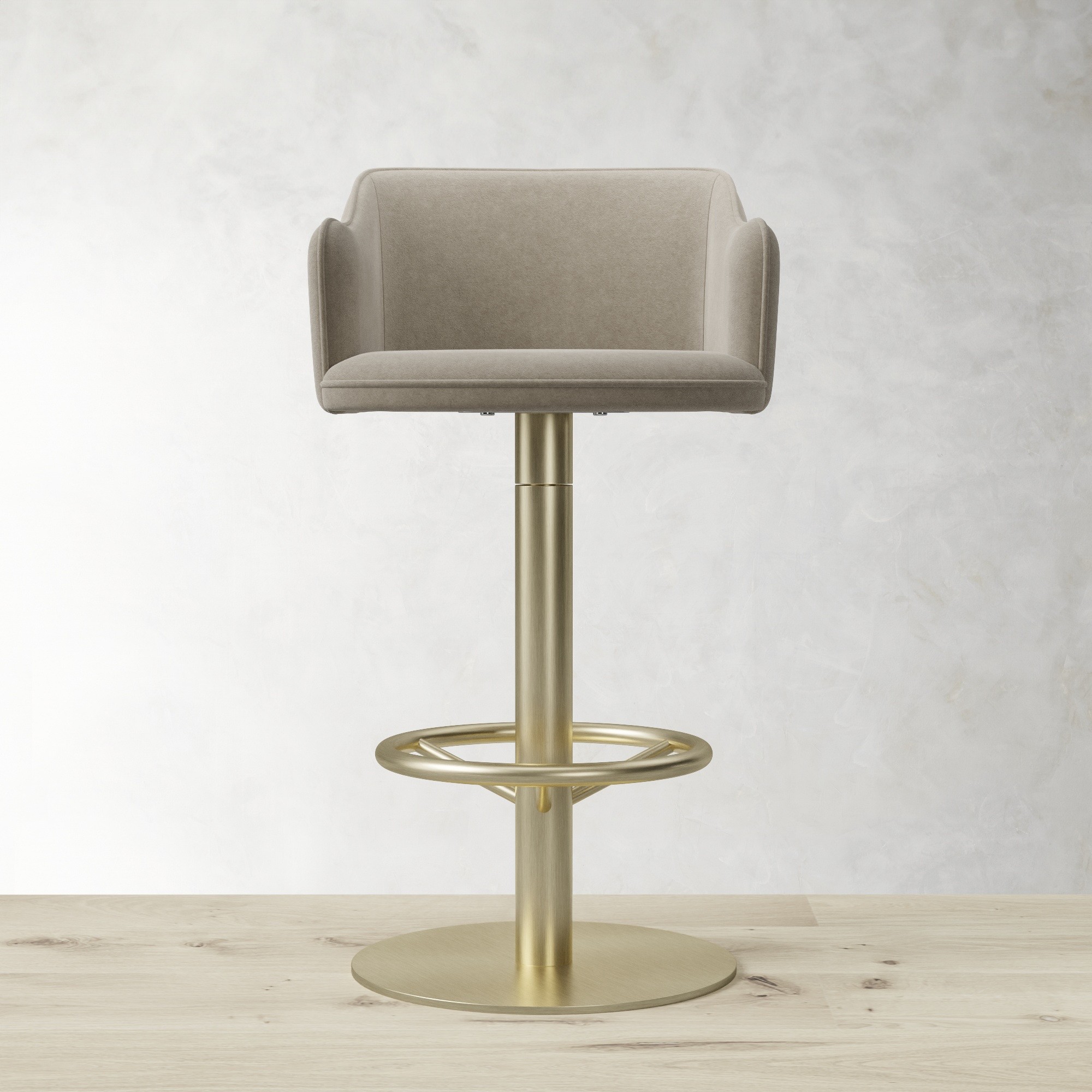 Harding Upholstered Pedestal Counter  & Bar Stool