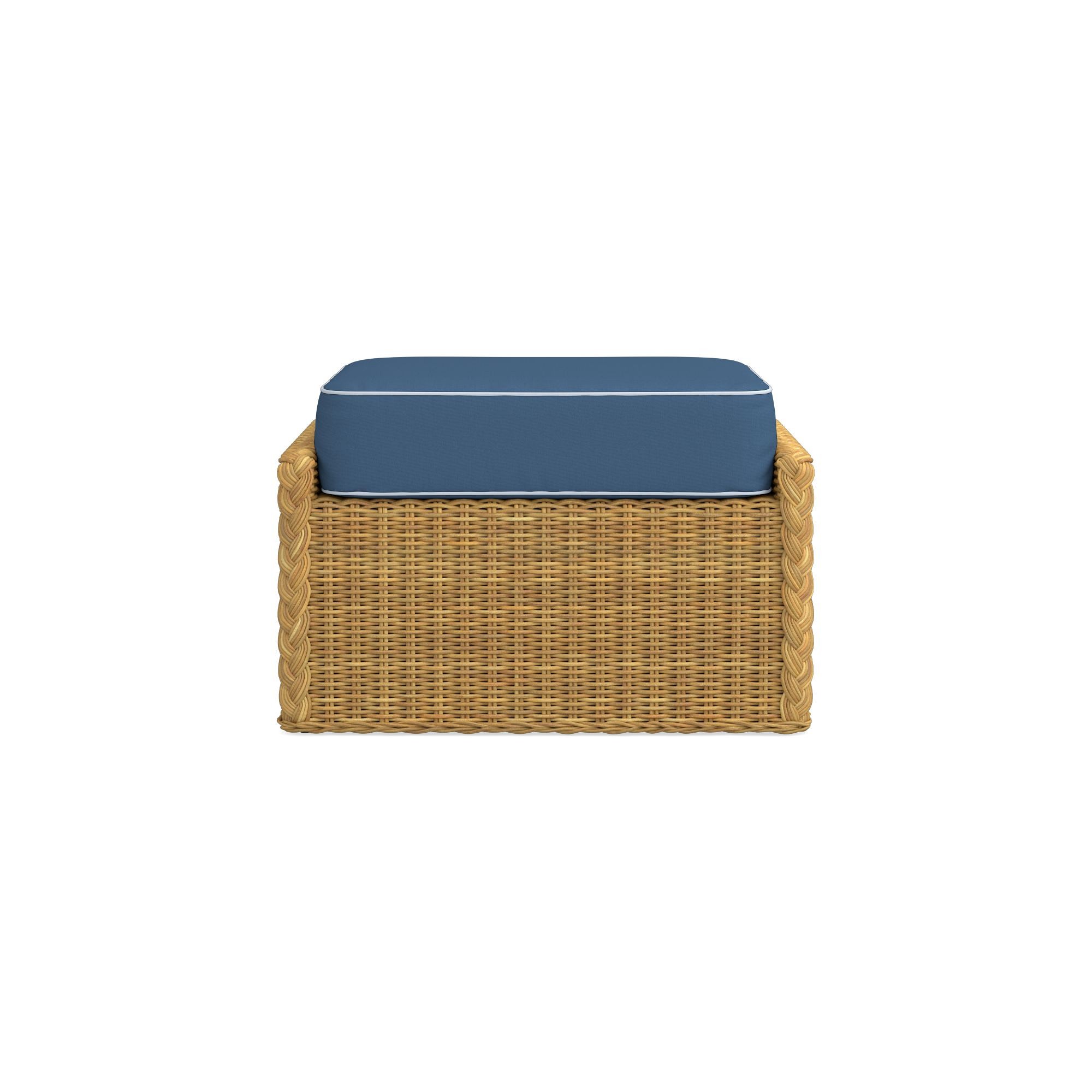 AERIN East Hampton Outdoor Coffee Table Ottoman Cushions