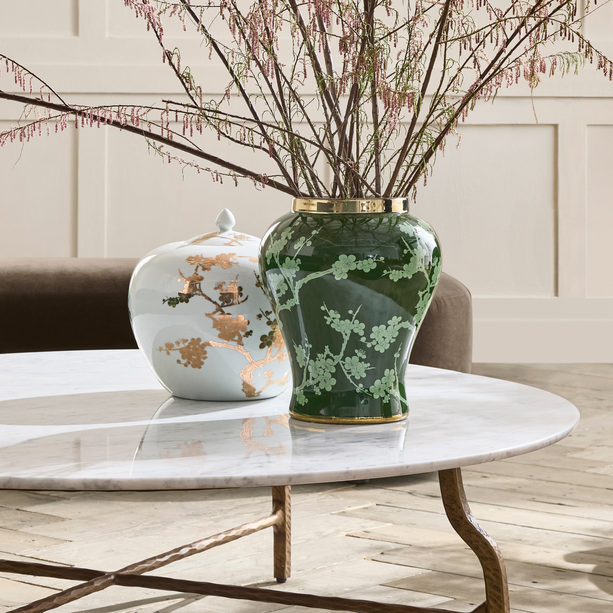 White and Gold Ginger Jar