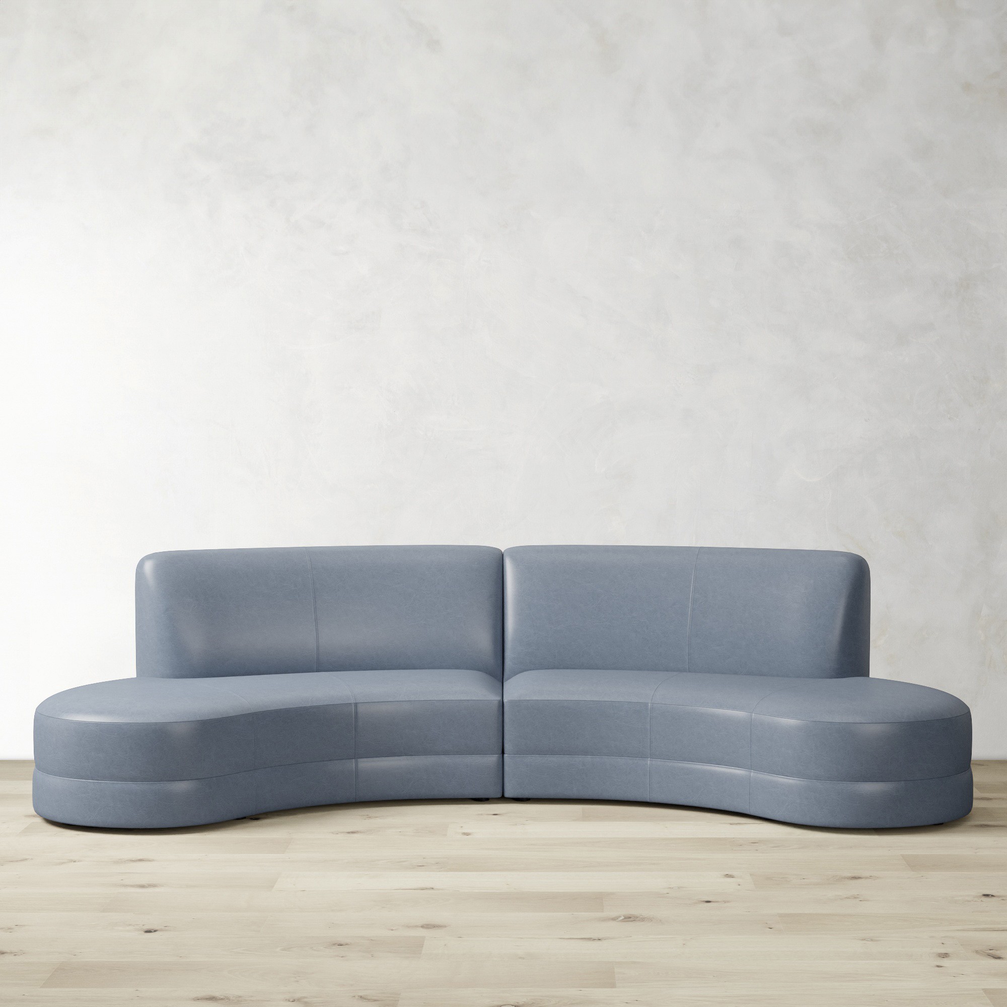 Capri 2-Piece Bumper Armless Sectional (132