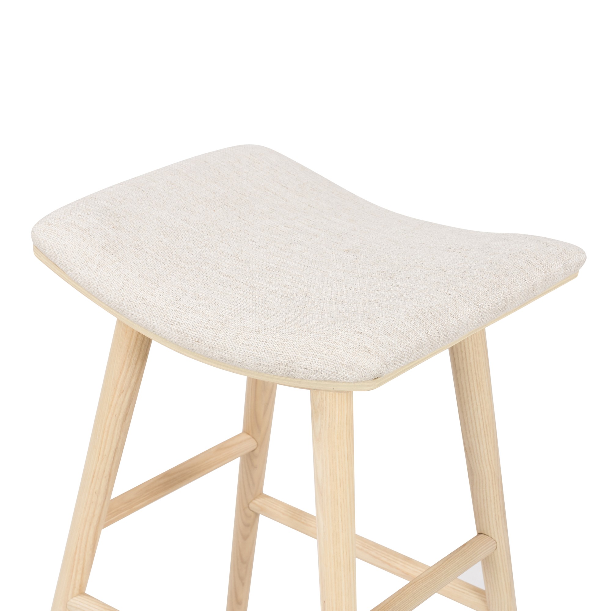 Andalusia Upholstered Saddle Backless Stool
