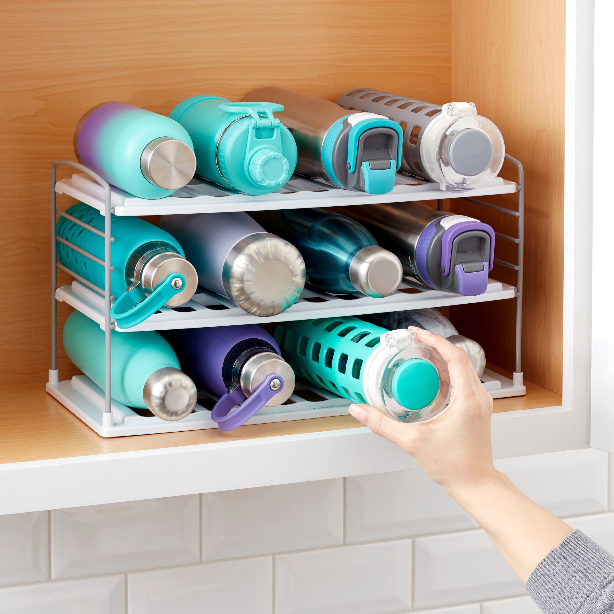 YouCopia UpSpace Bottle Organizer 3-Shelf Wide
