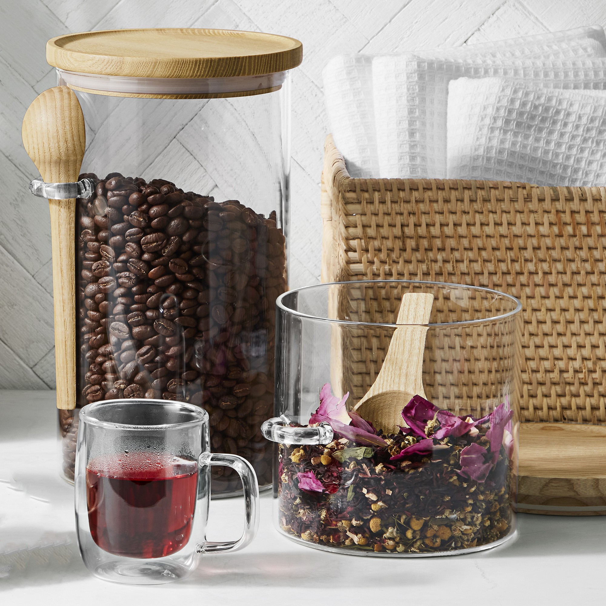 Hold Everything Coffee & Tea Stackable Canisters