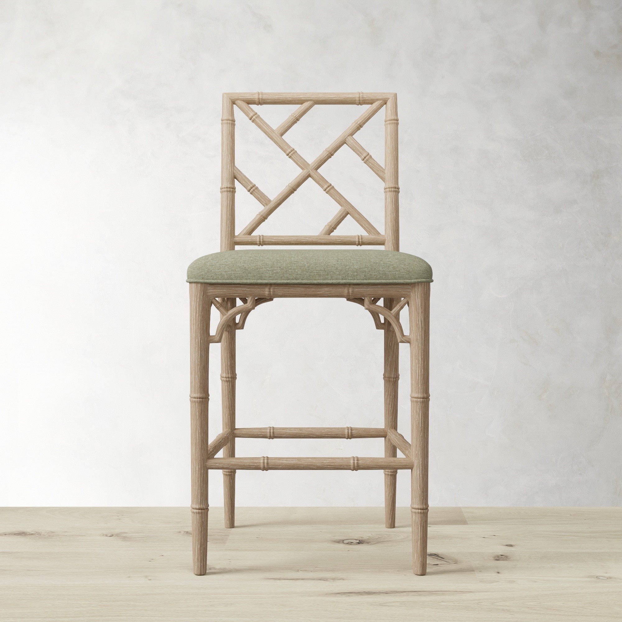 Chippendale Upholstered Bistro Counter Stool