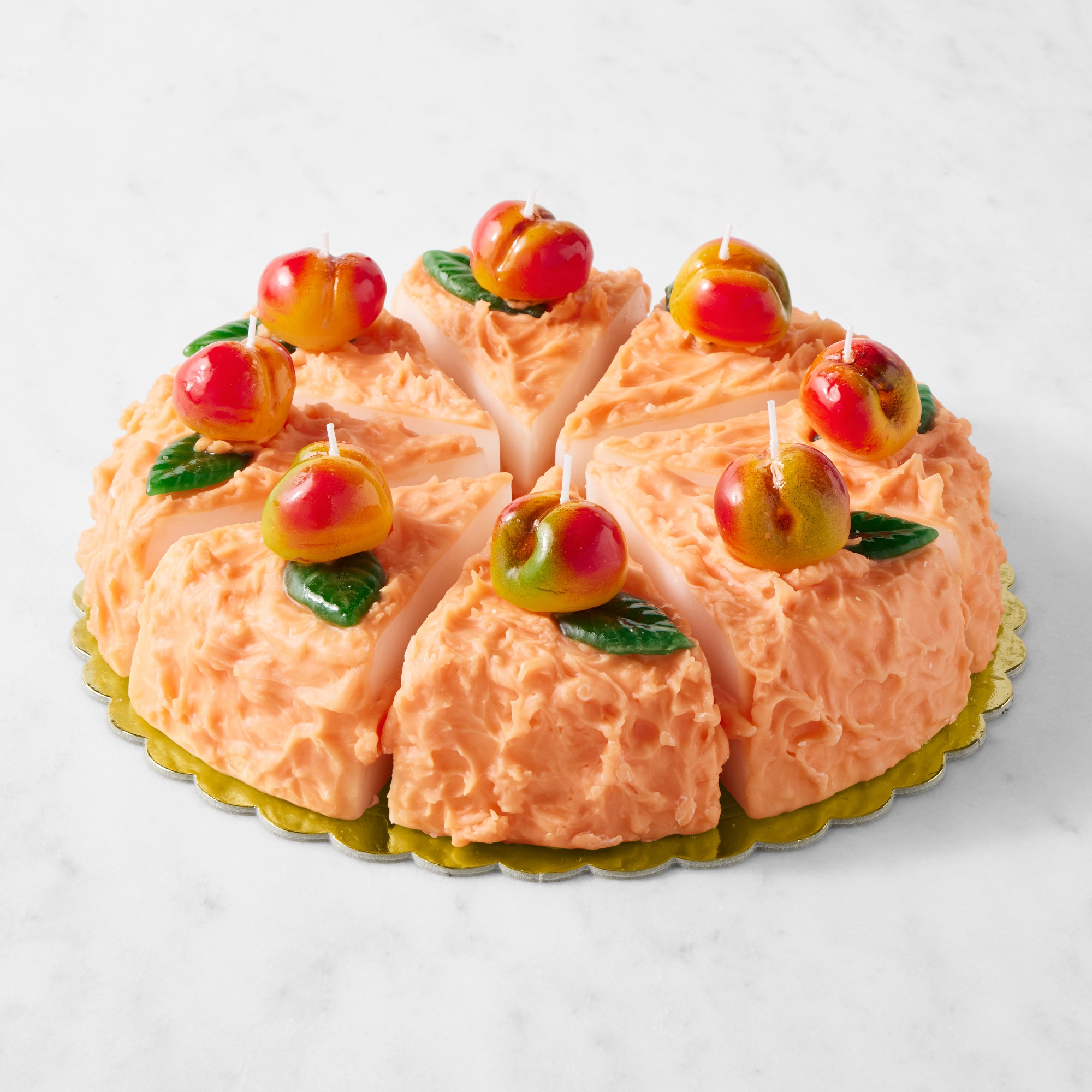Celebration Apricot Cake Slice Candle