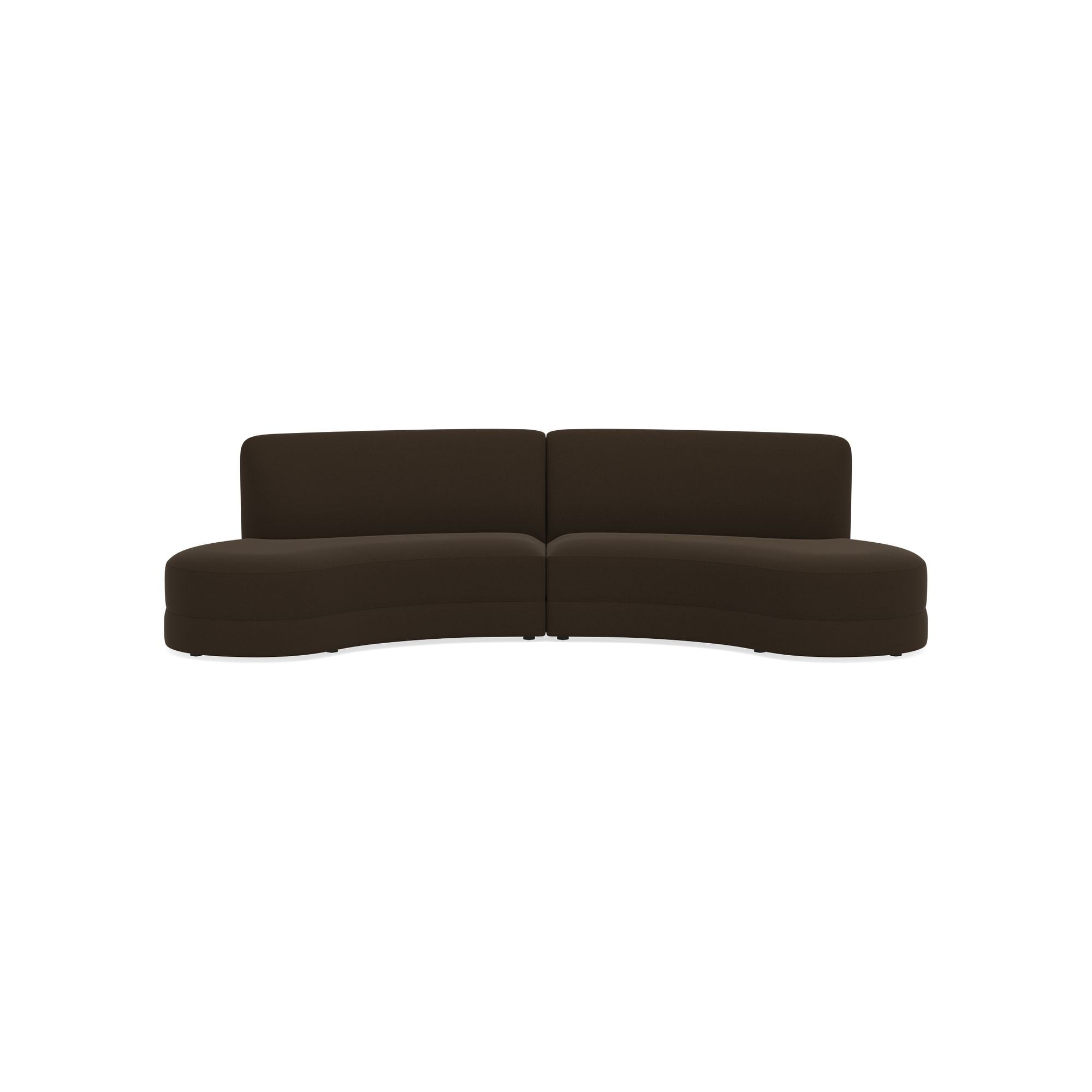 Capri 2-Piece Bumper Armless Sectional (132
