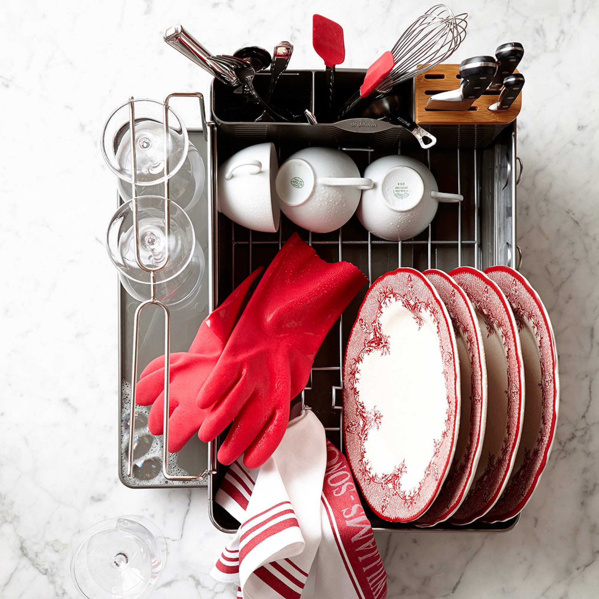 Apilco Tradition Porcelain Cups & Saucers