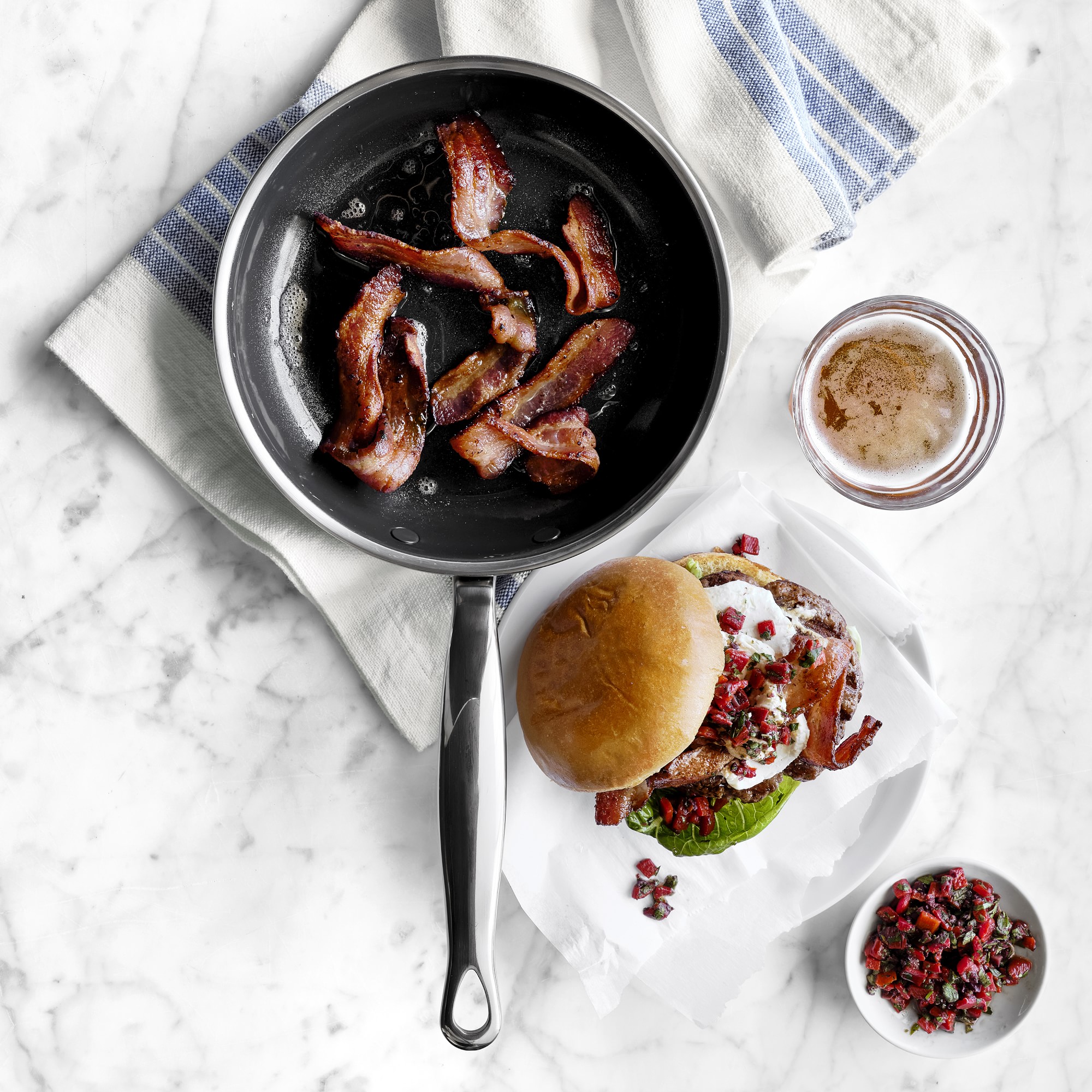 GreenPan™ Premiere Stainless-Steel Ceramic Nonstick Fry Pan, 8