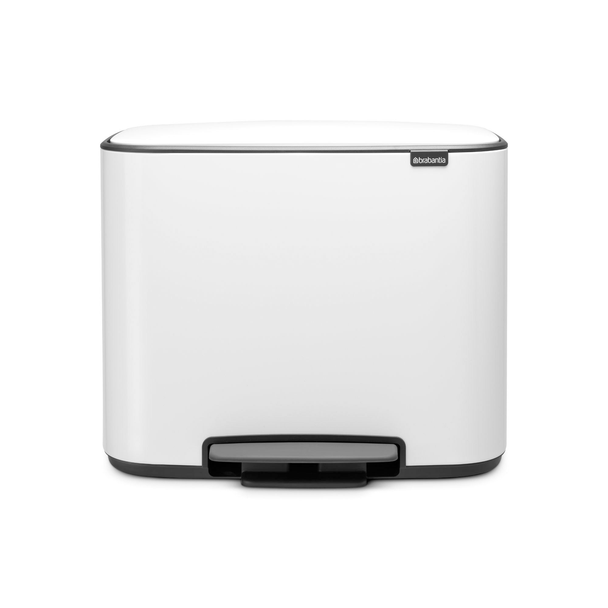Brabantia Bo Step On Dual Compartment Recycling Trash Can, 3 + 6 Gallon
