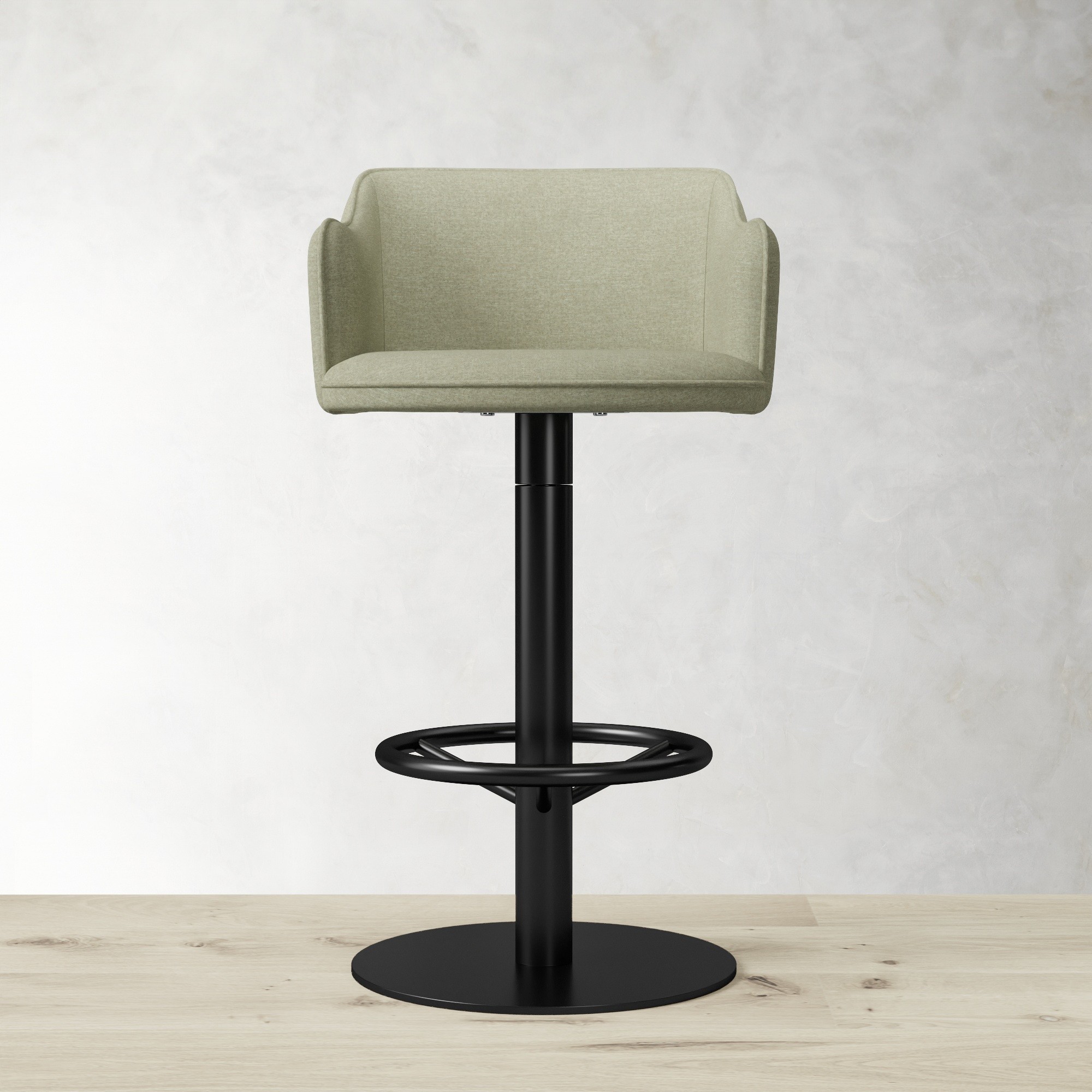 Harding Upholstered Pedestal Counter  & Bar Stool