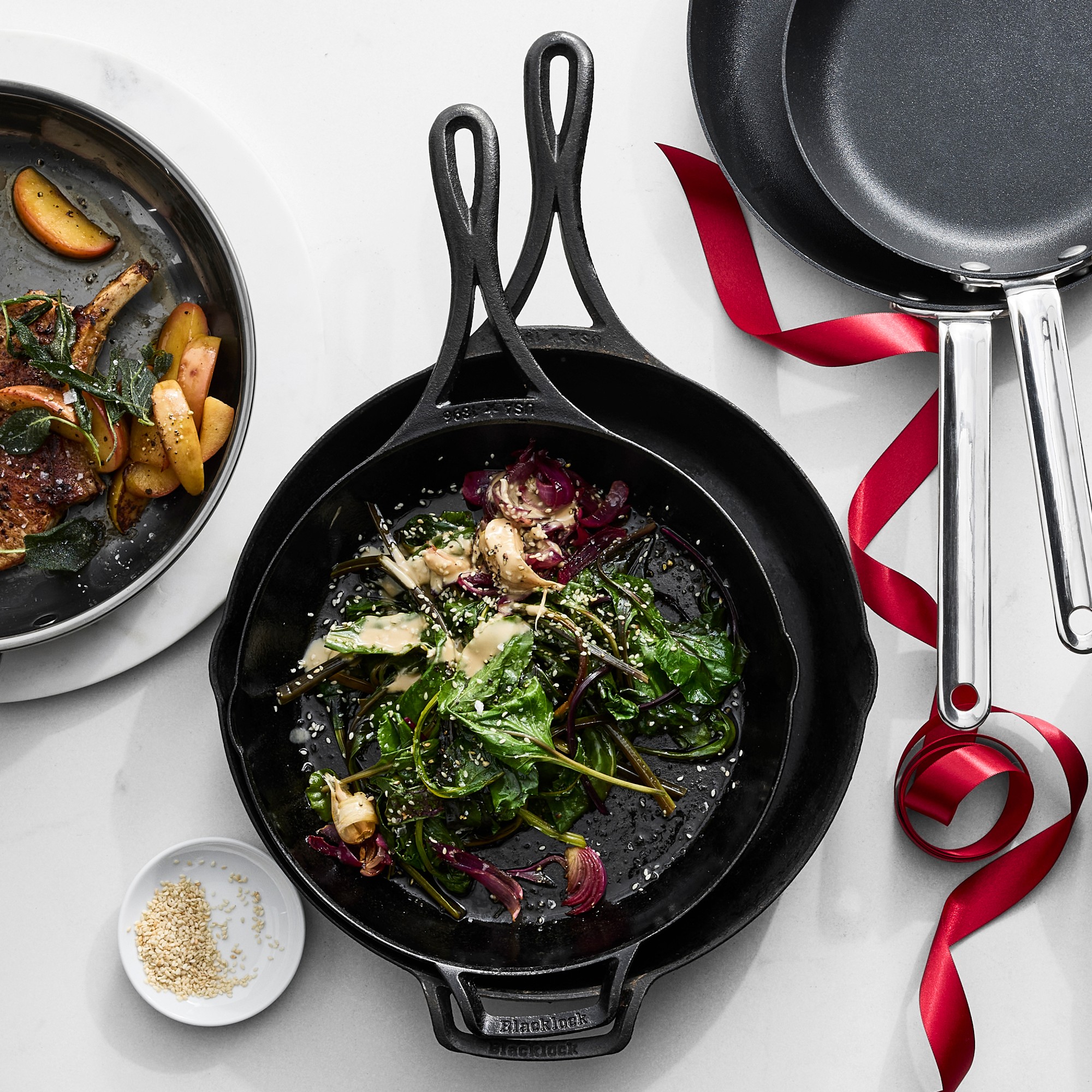 Lodge Blacklock Triple Seasoned Cast Iron Skillet Set