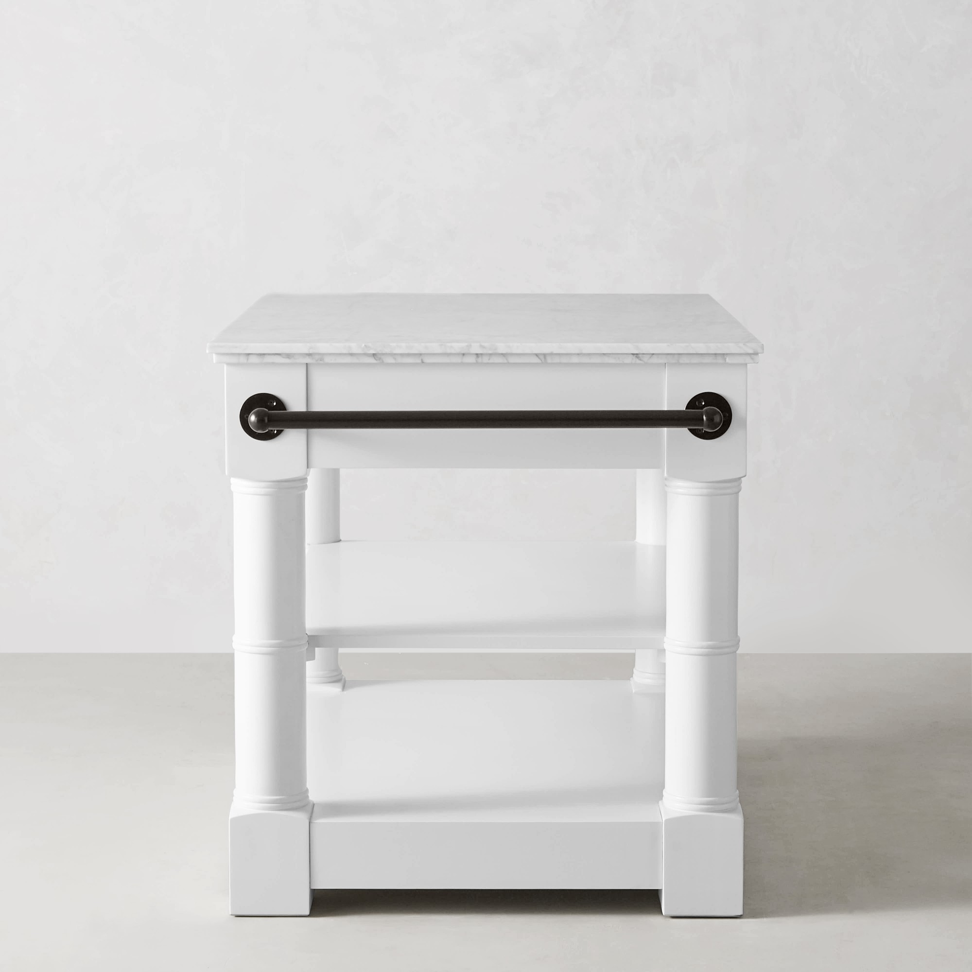 Barrelson Single Kitchen Island with Marble Top (49