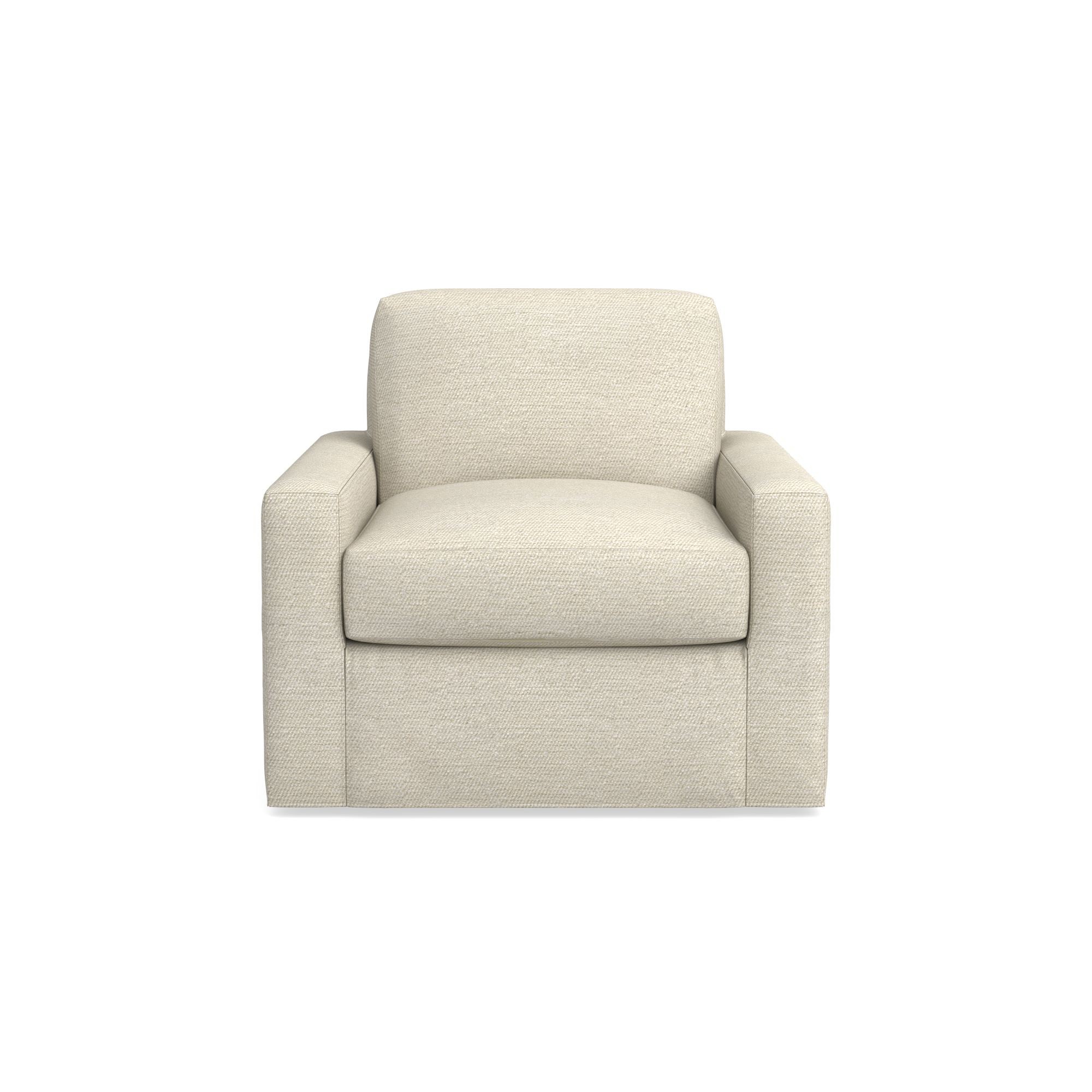 Ghent Slope Arm Slipcovered Swivel Chair