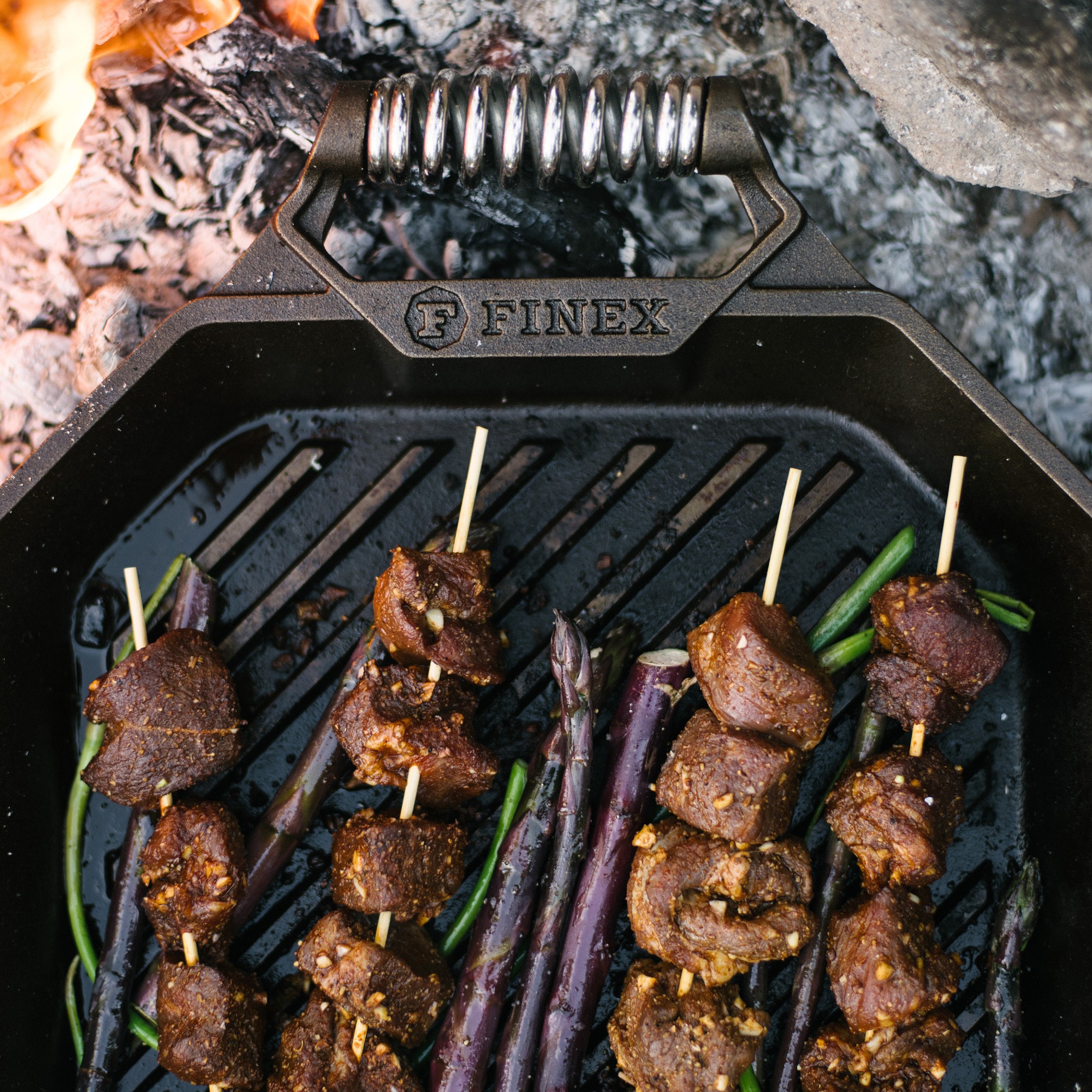 FINEX Seasoned Cast Iron Double-Handled Grill Pan, 12