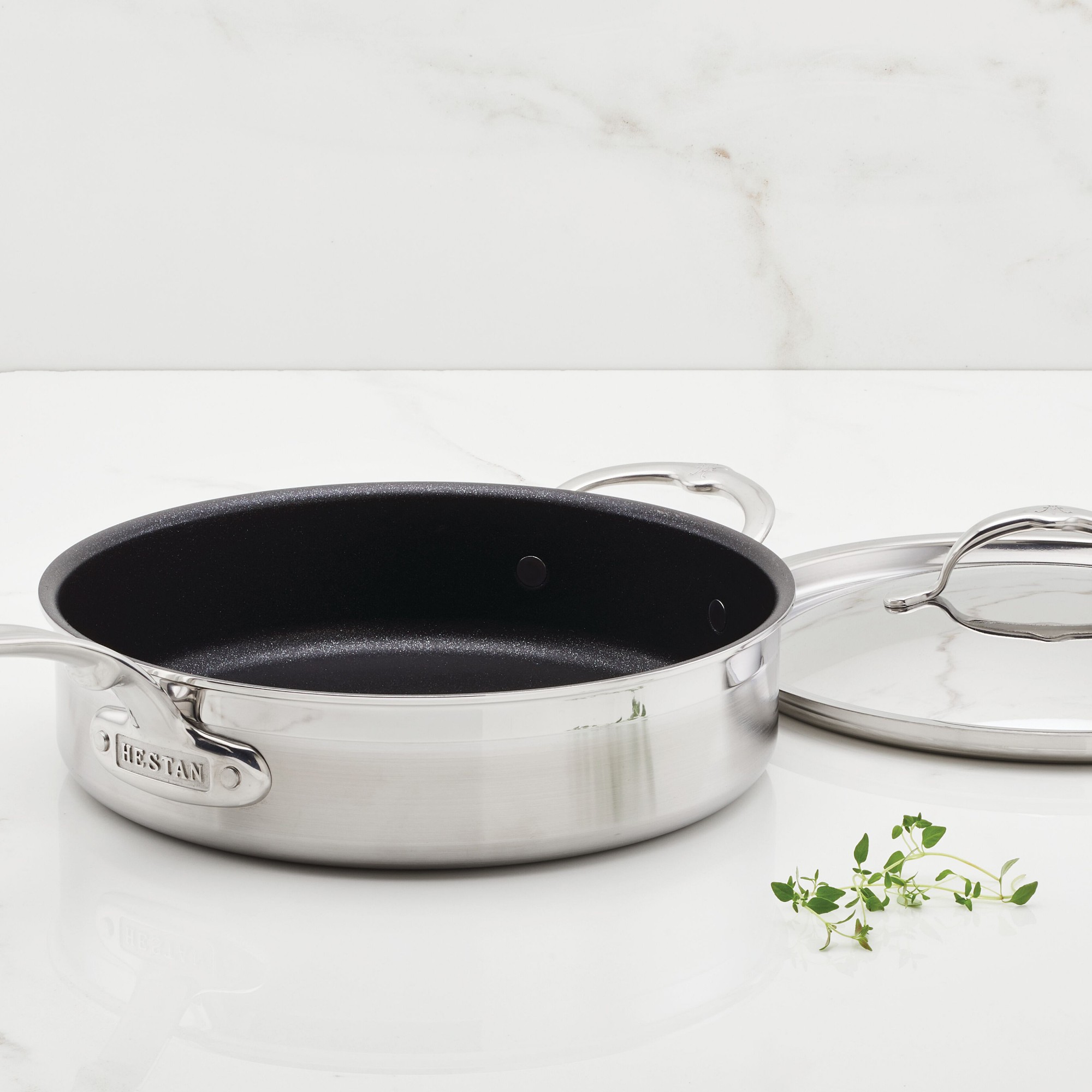 Hestan ProBond Professional Clad Stainless-Steel TITUM Nonstick Sauté Pan