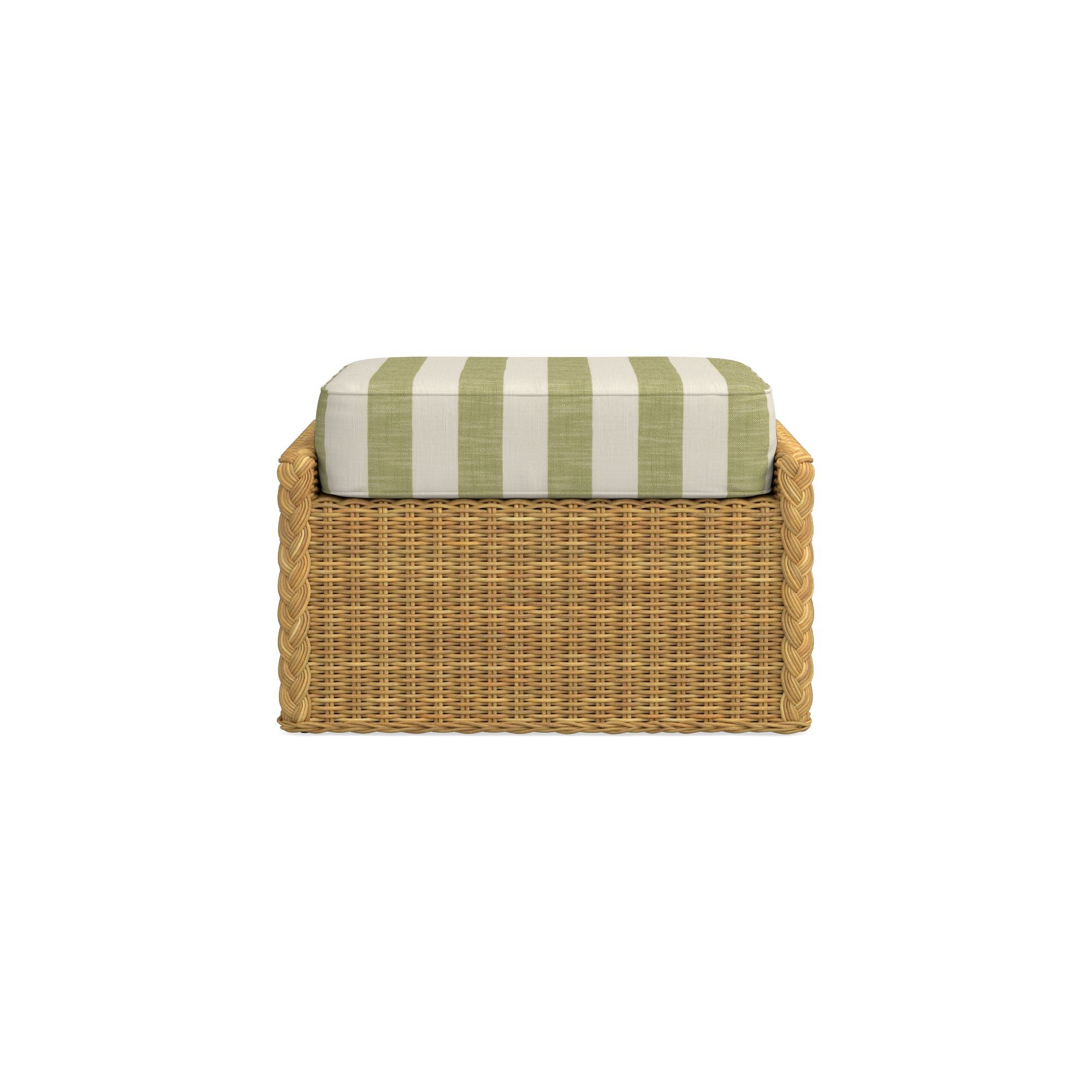 AERIN East Hampton Outdoor Coffee Table Ottoman Cushions