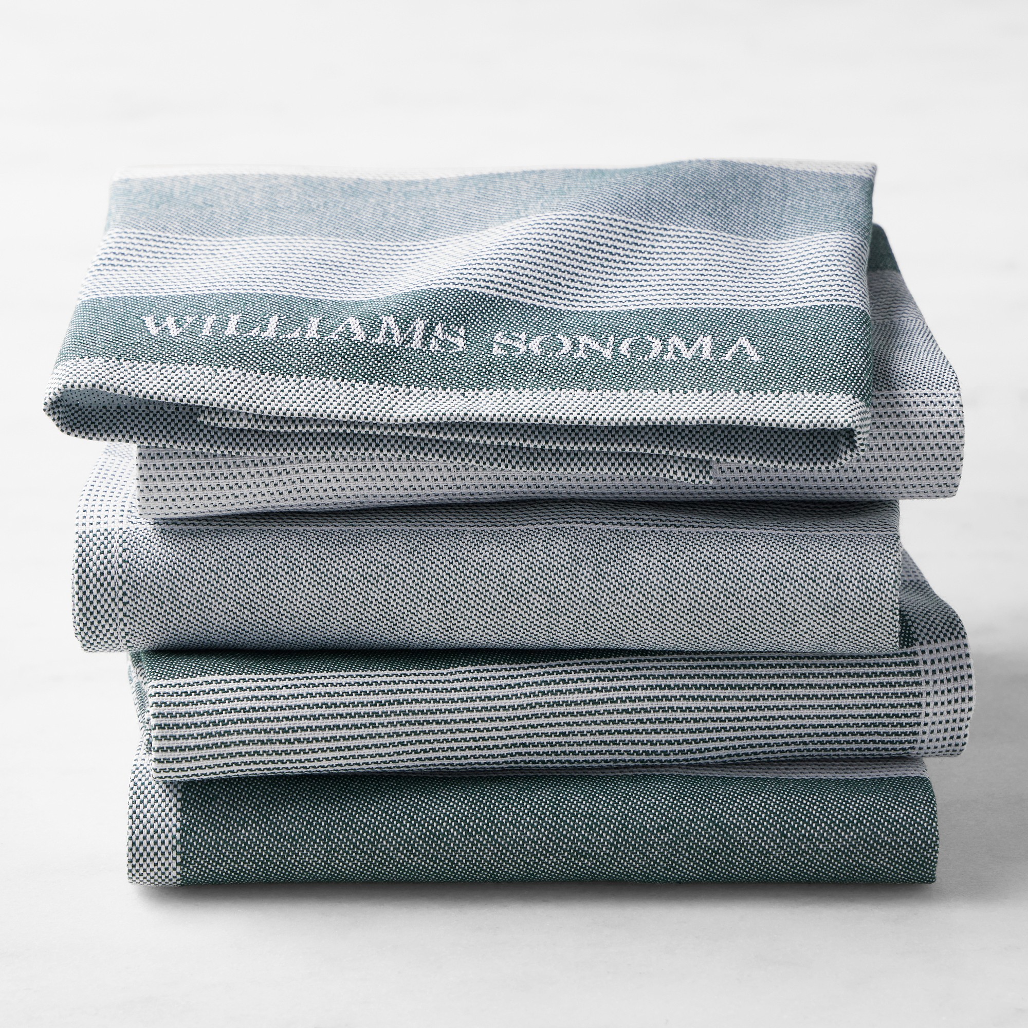 Williams Sonoma Logo Stripe Towels, Set of 4