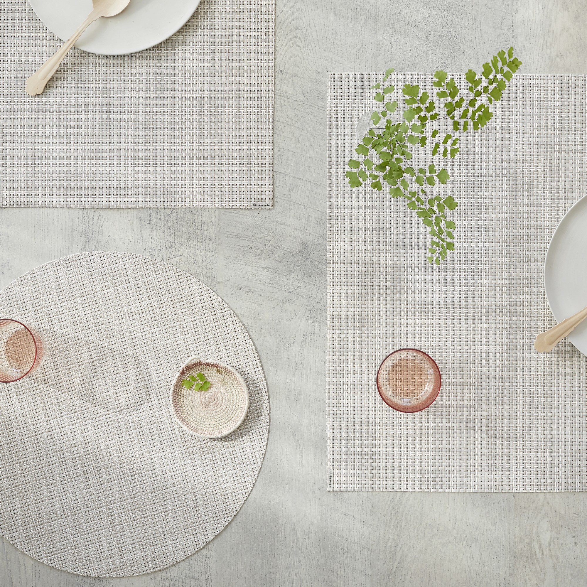 Chilewich Basketweave Round Placemats