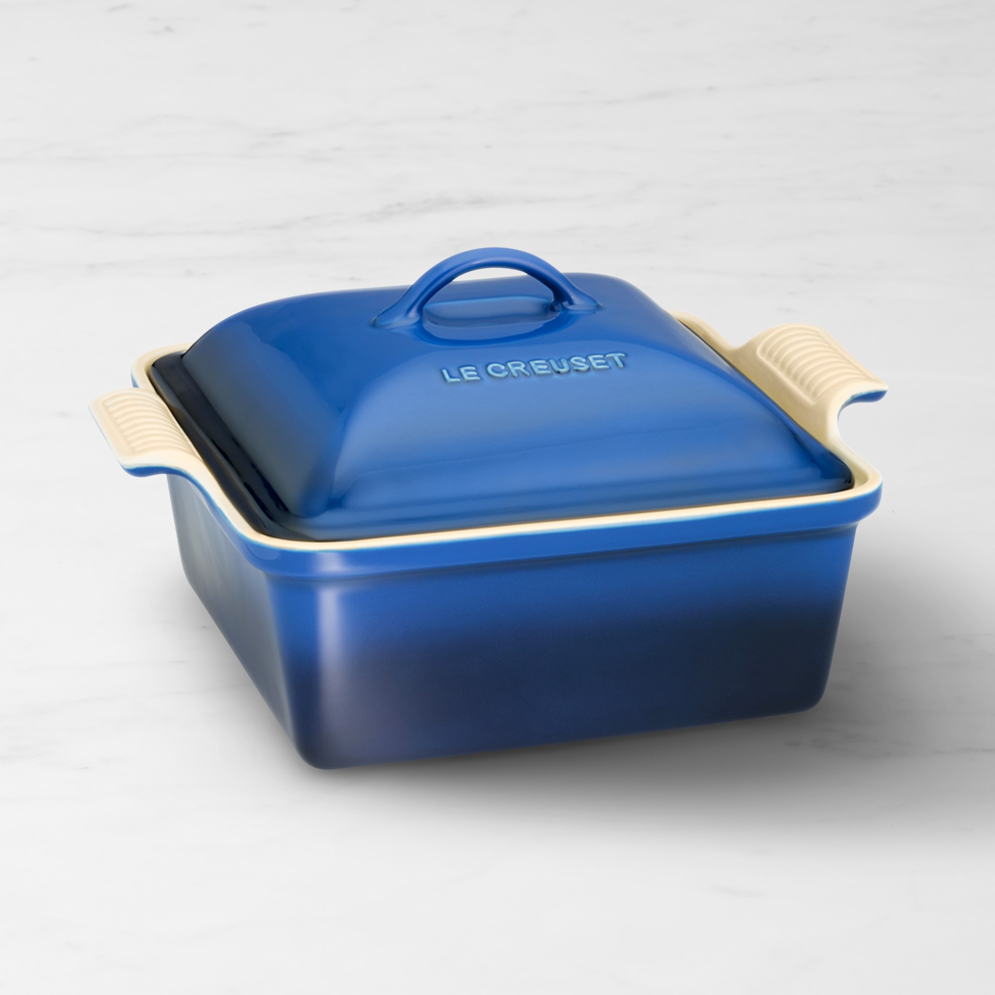Le Creuset Stoneware Heritage Covered Square Baker, 4-Qt.